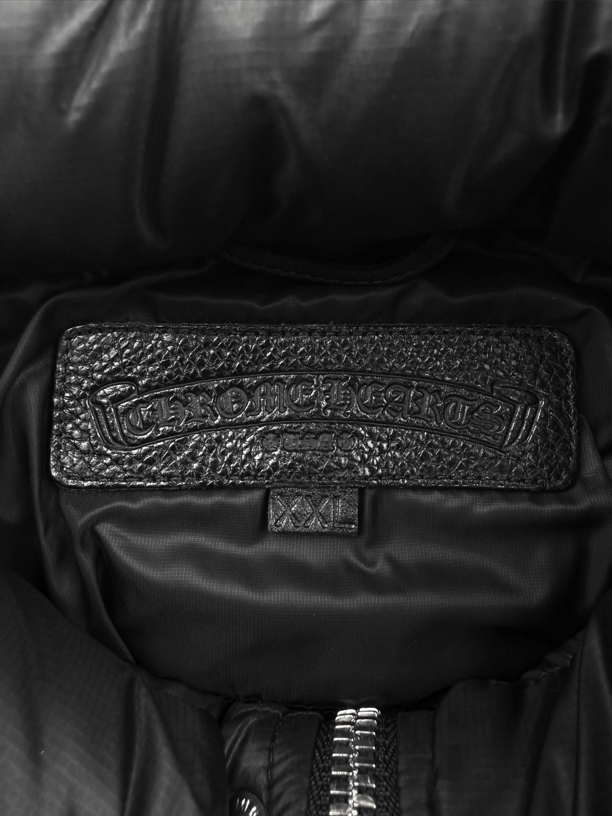 Chrome Hearts Dagger Zip Down Fill Black Puffer Jacket