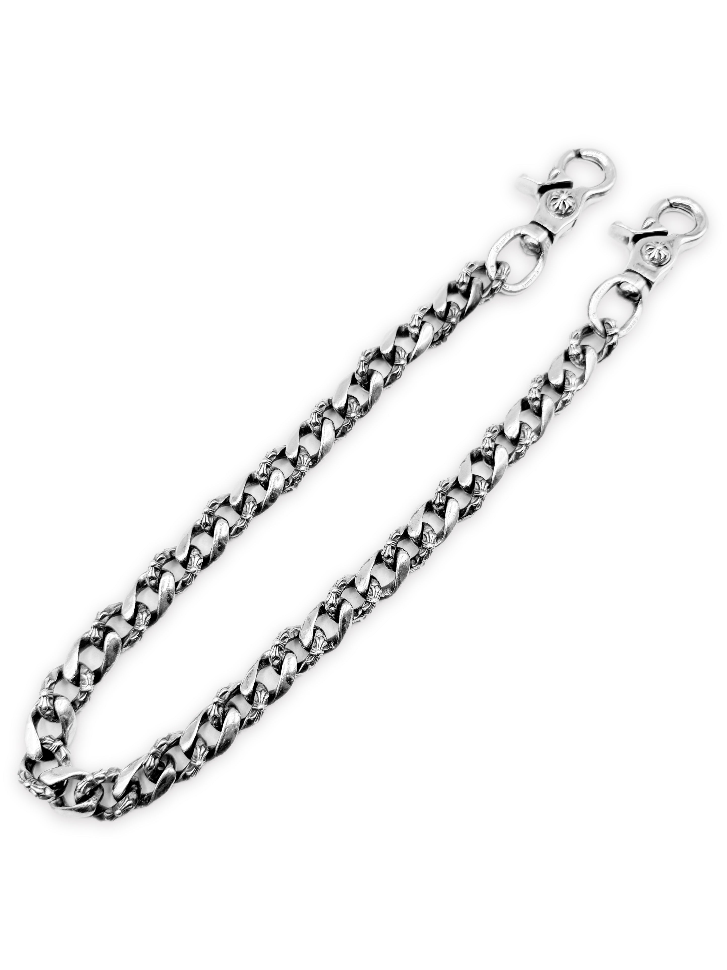 Chrome Hearts Semi Fancy Cuban Link 22 in Double Lobster Clasp Wallet Chain