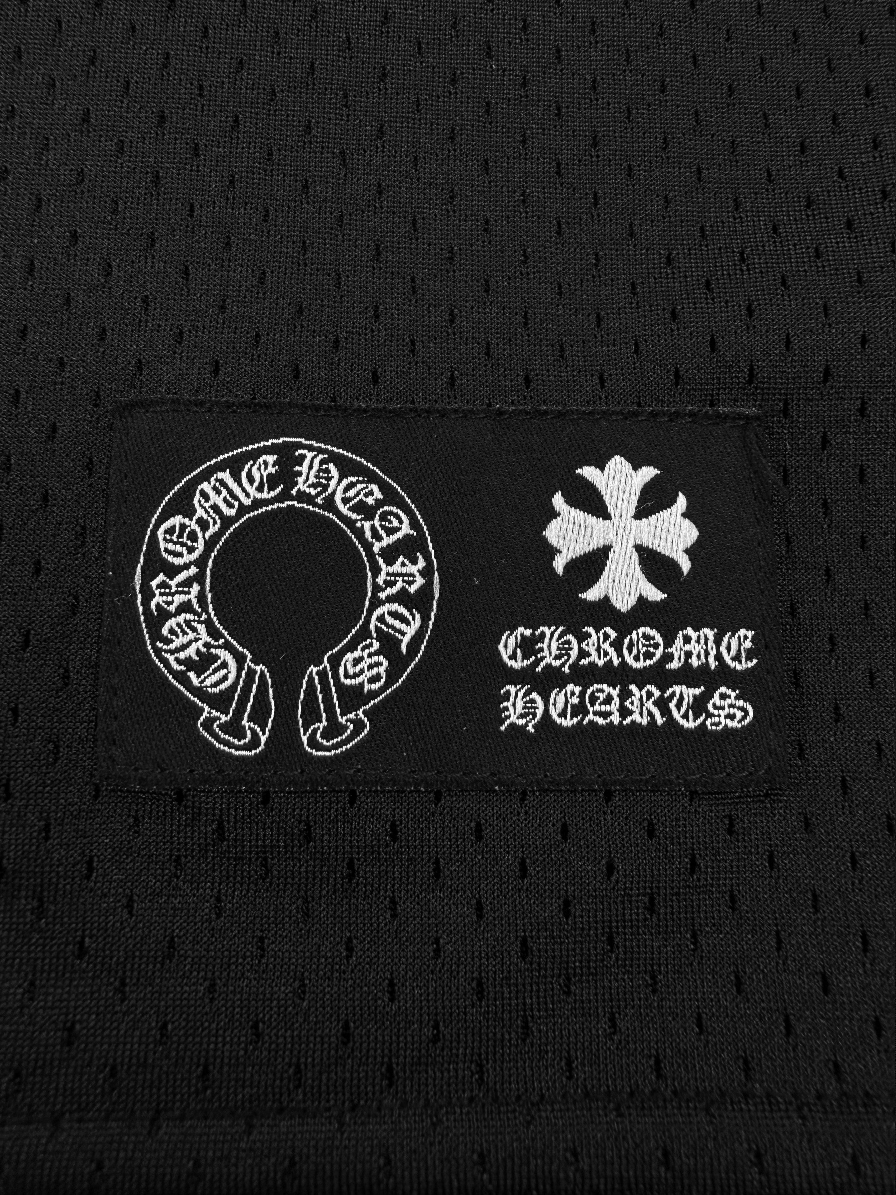 Chrome Hearts Floral Sleeve Mesh CH Black Long Sleeve Jersey