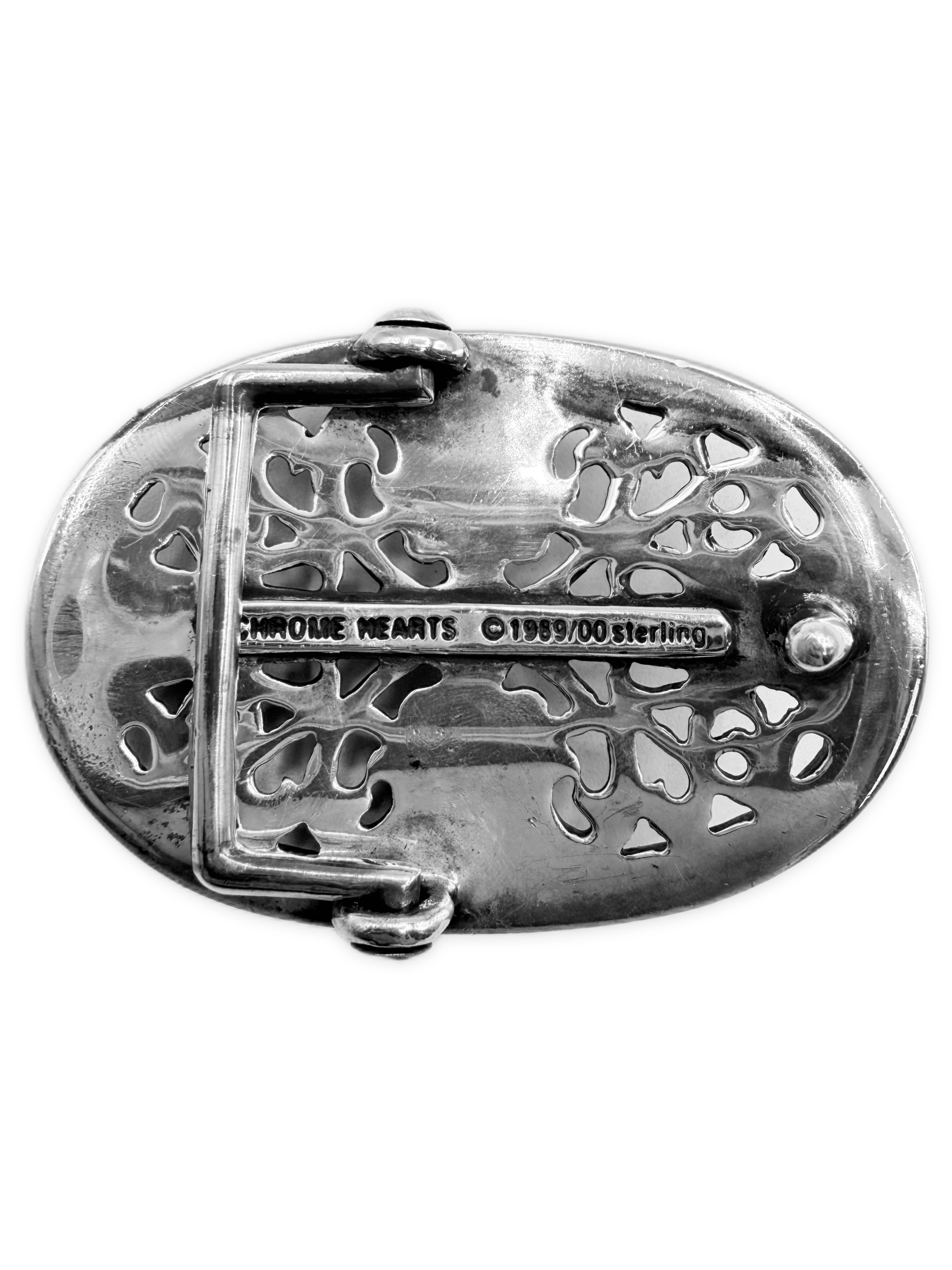 Chrome Hearts Oval 1.5 inch .925 Silver Belt Buckle