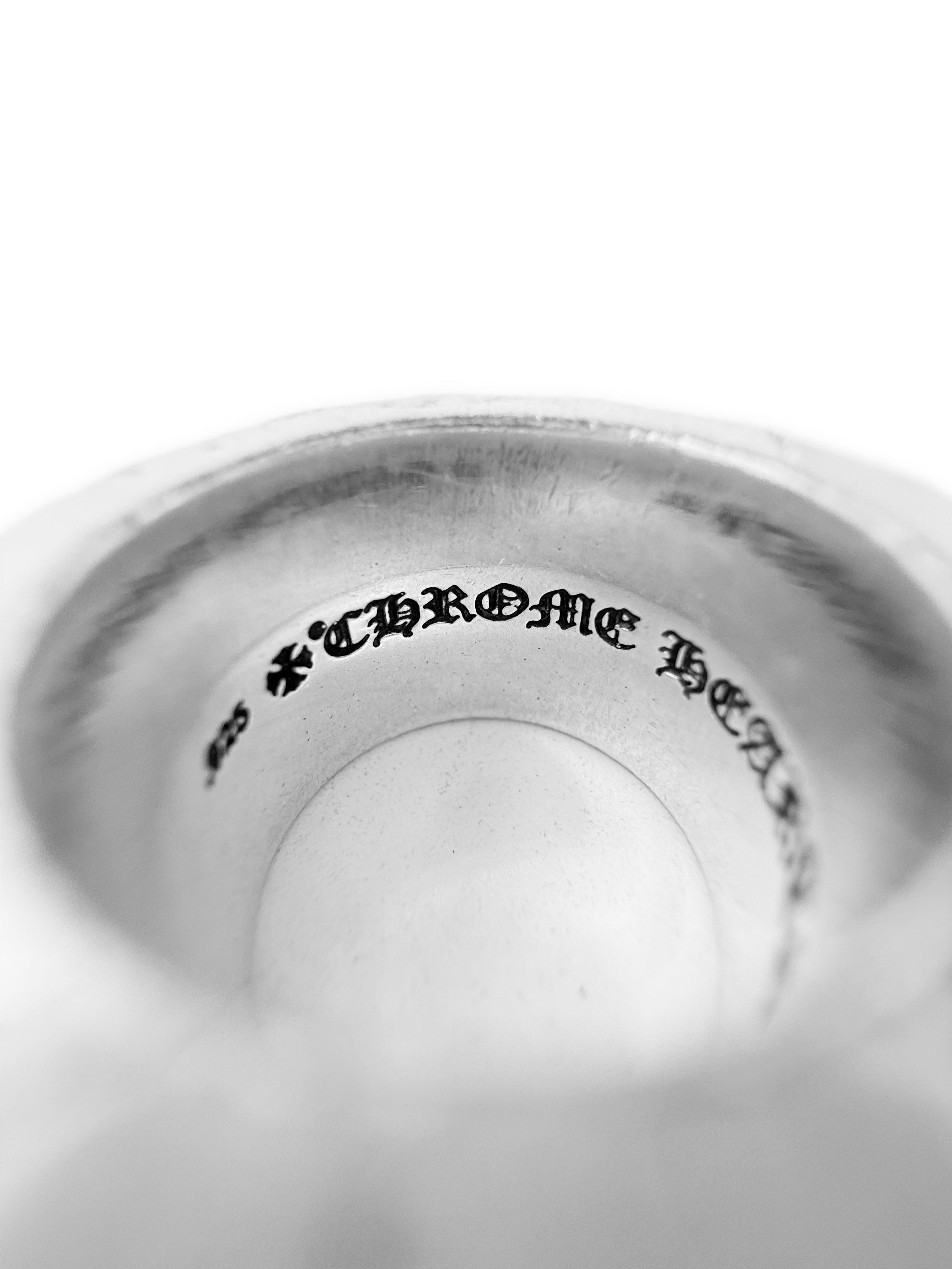 Chrome Hearts Triple Pete Punk Studded .925 Silver Ring