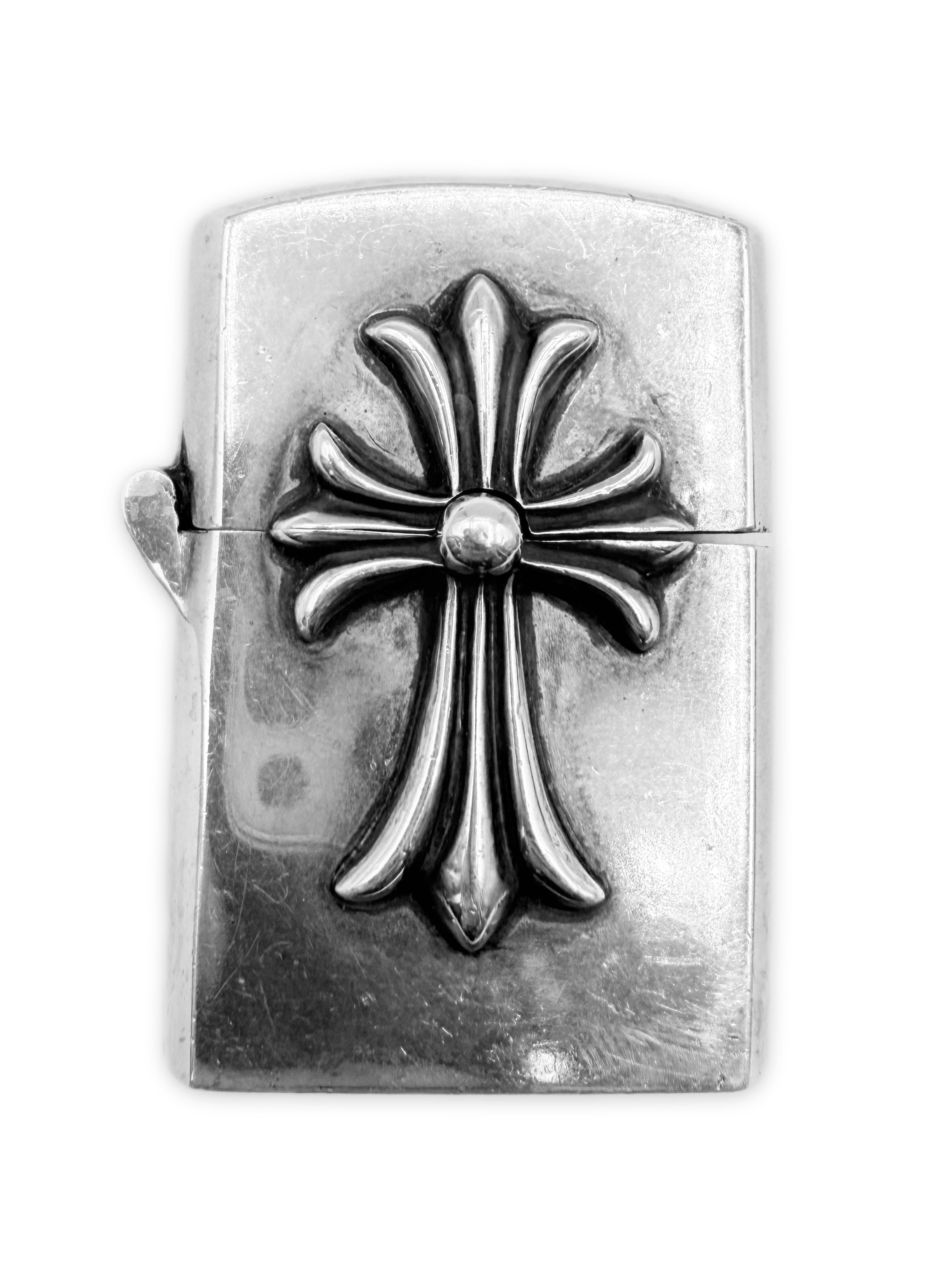 Chrome Hearts Cross Zippo .925 Silver Lighter Case