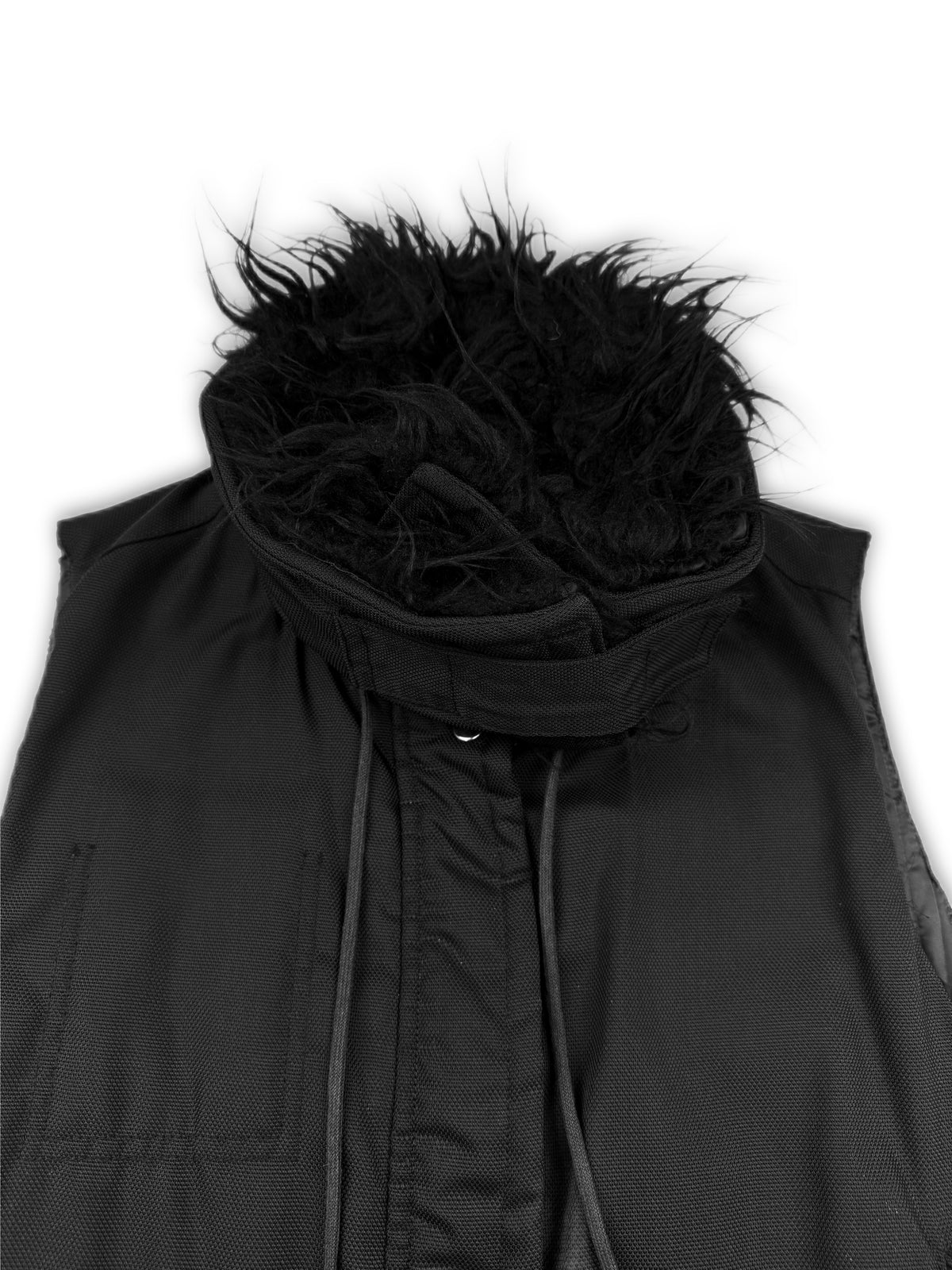 AW99 Helmut Lang Ballistic Astro Fur Black Nylon Bondage Vest