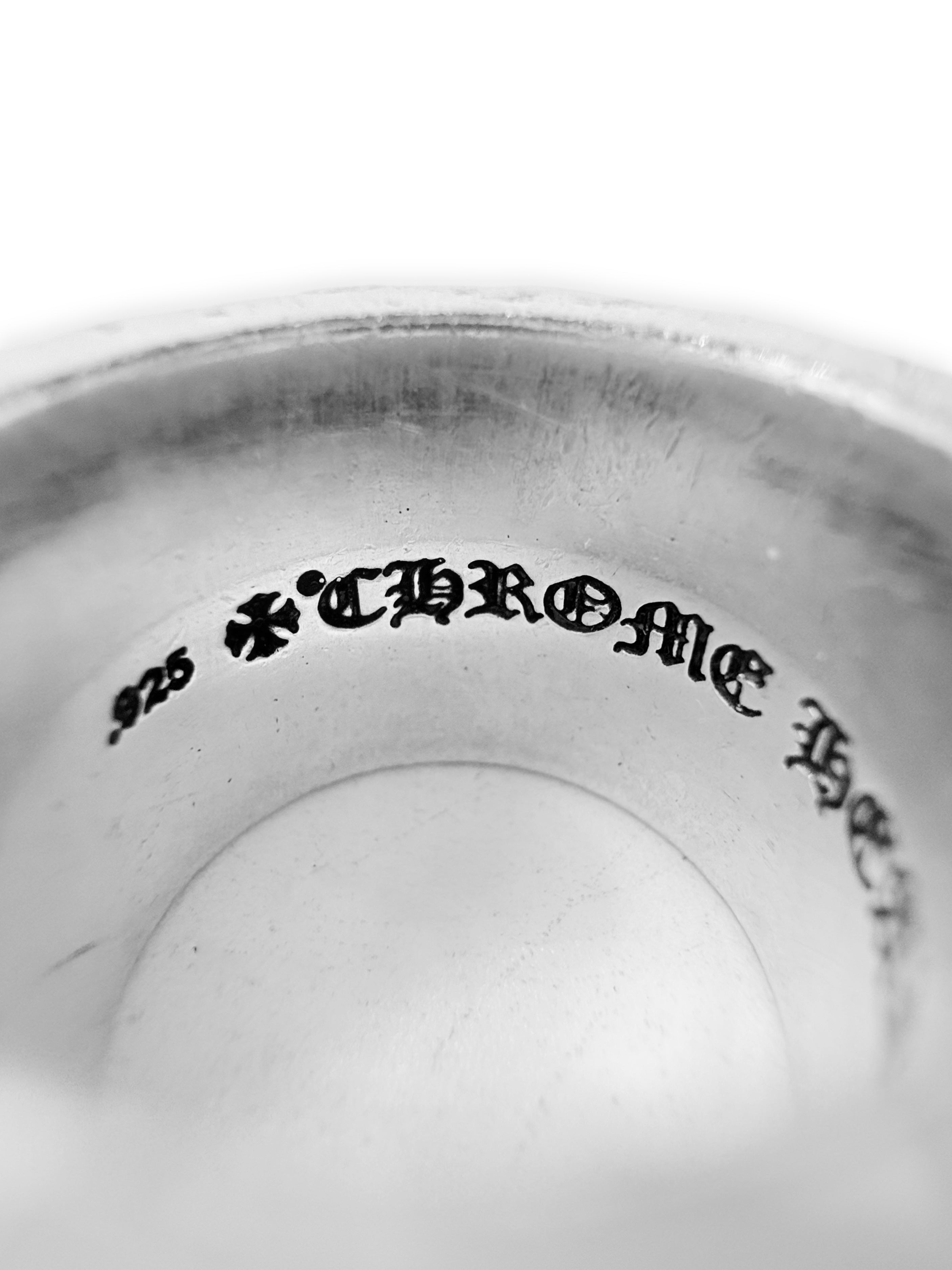 Chrome Hearts Triple Pete Punk Studded .925 Silver Ring