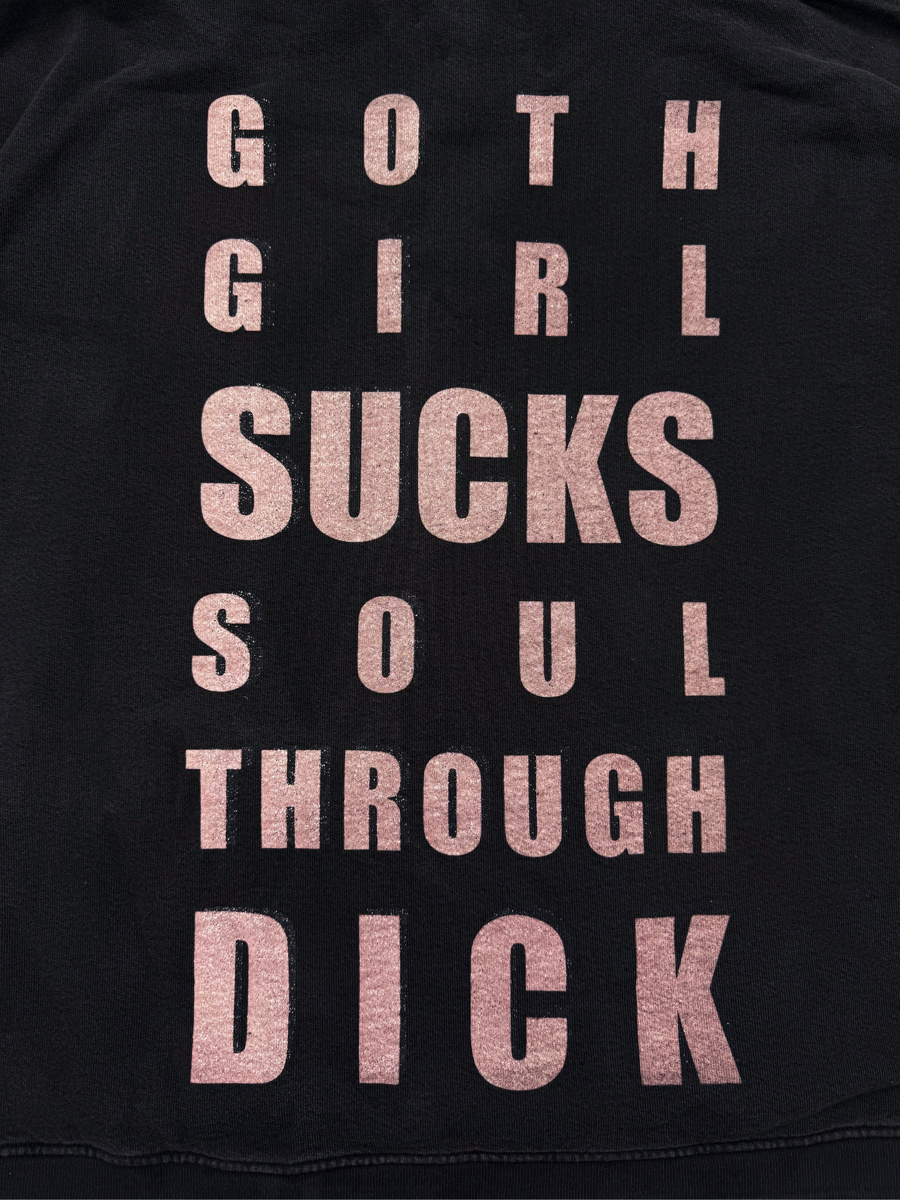 AW22 Enfants Riches Deprimes ‘Goth Girl Sucks Soul Through Dick’ Slogan Hoodie