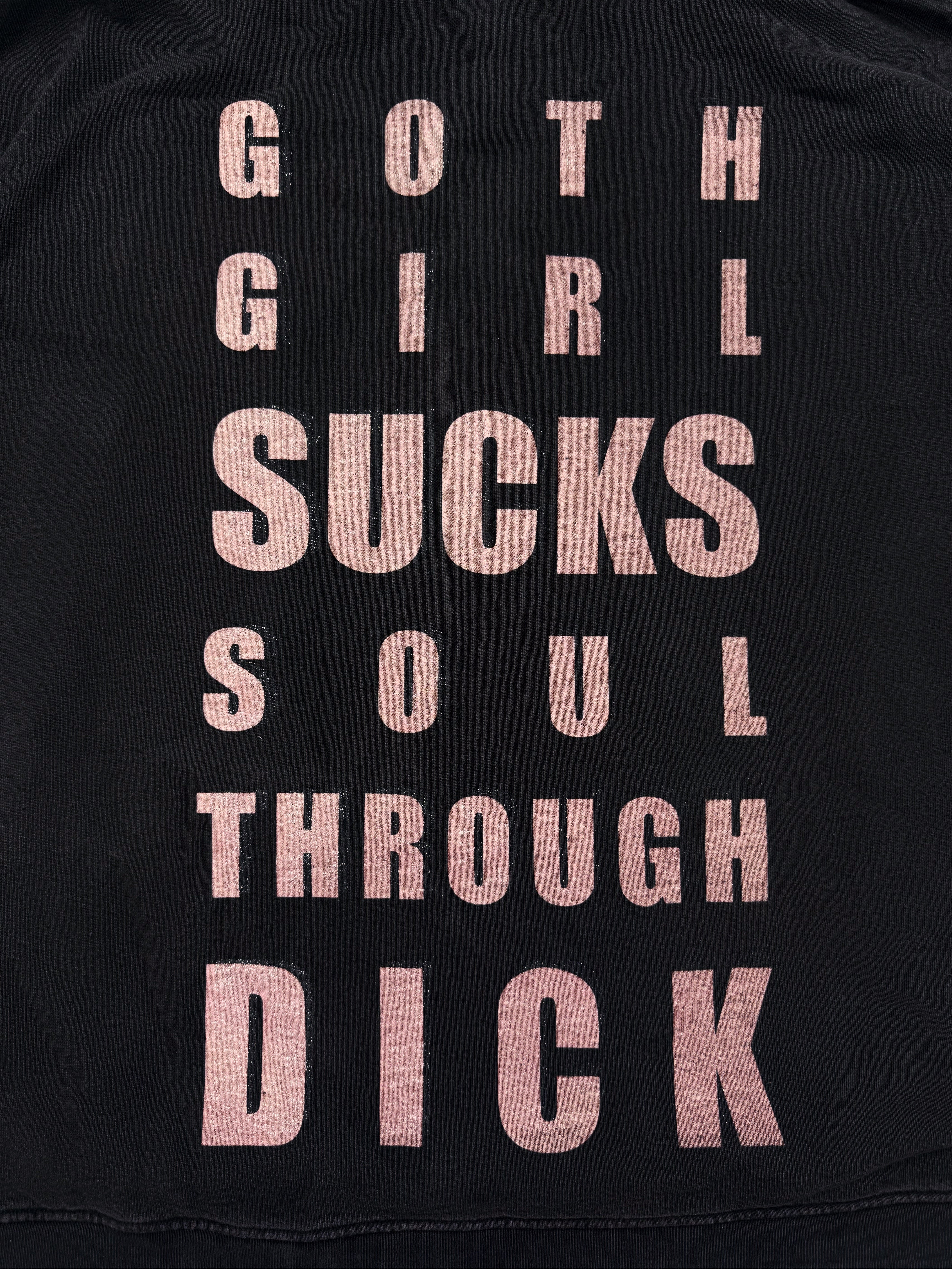 AW22 Enfants Riches Deprimes ‘Goth Girl Sucks Soul Through Dick’ Slogan Hoodie