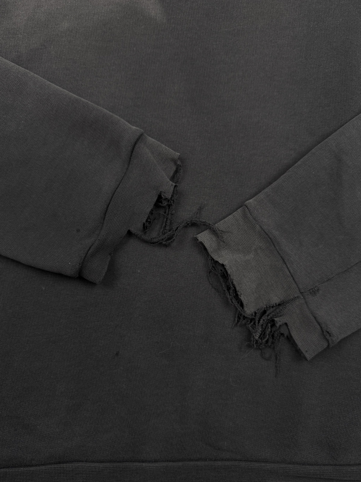 90s Helmut Lang Sun Faded Distressed Black Crewneck