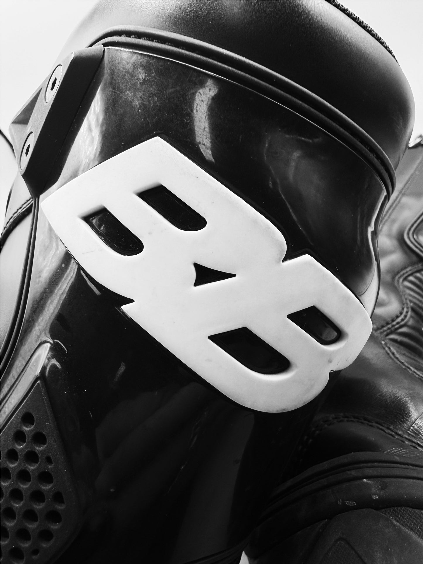 Balenciaga Tyrex Black Leather BB Logo Biker Boots