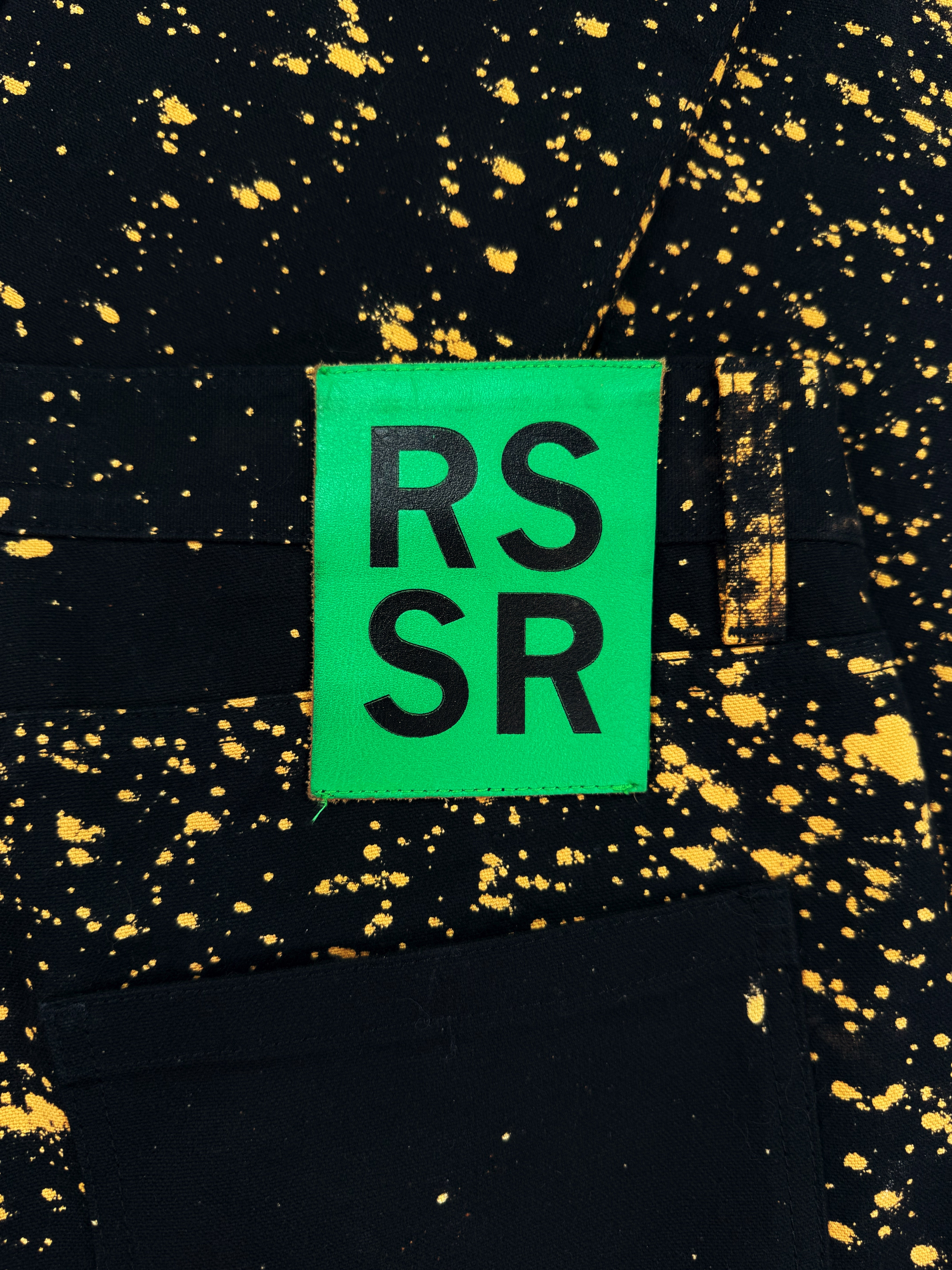 AW14 RAF SIMONS X STERLING RUBY BLEACH YELLOW DENIM JEANS