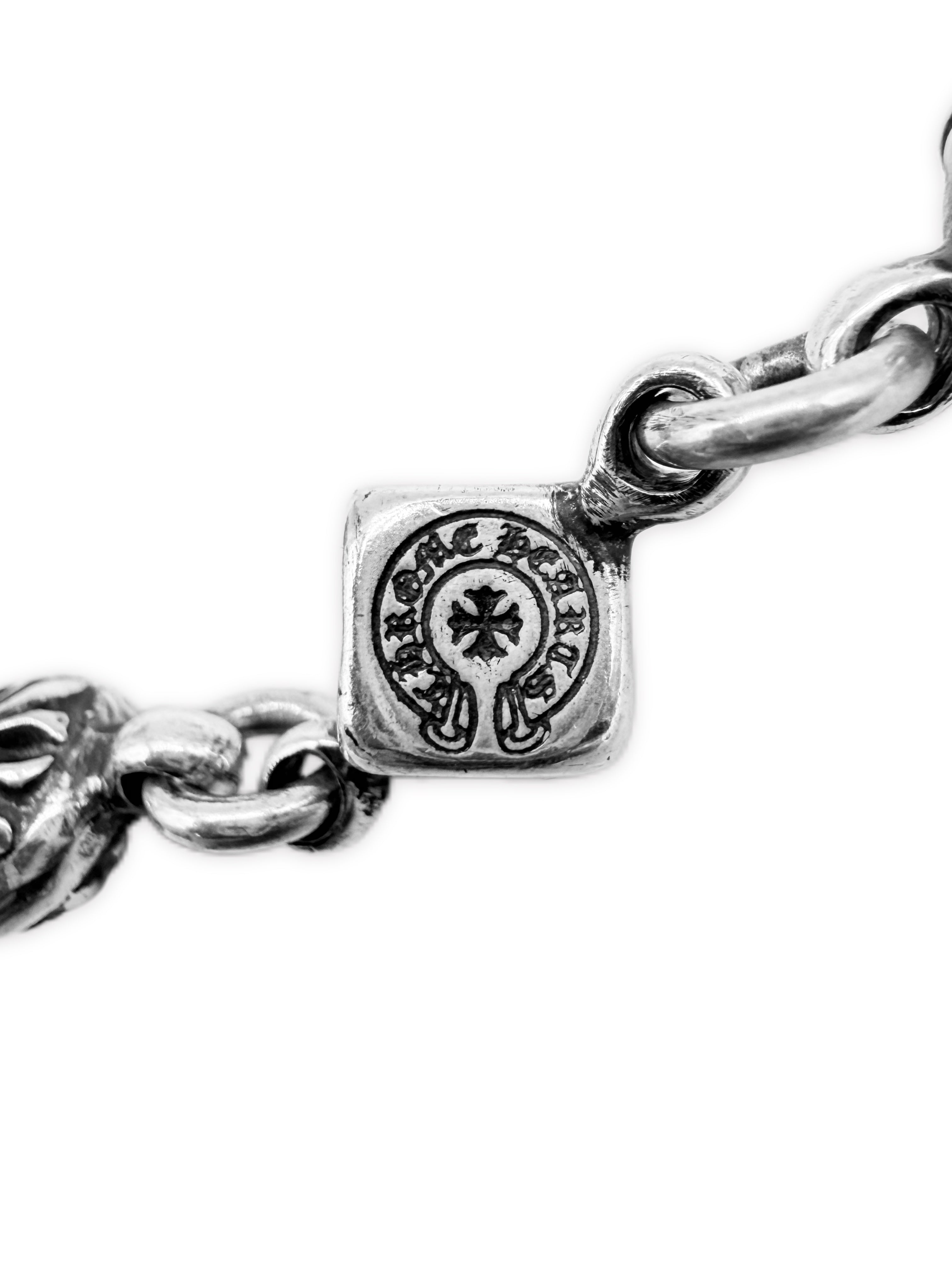 Chrome Hearts Dice Crossball .925 Silver 7 Link Bracelet