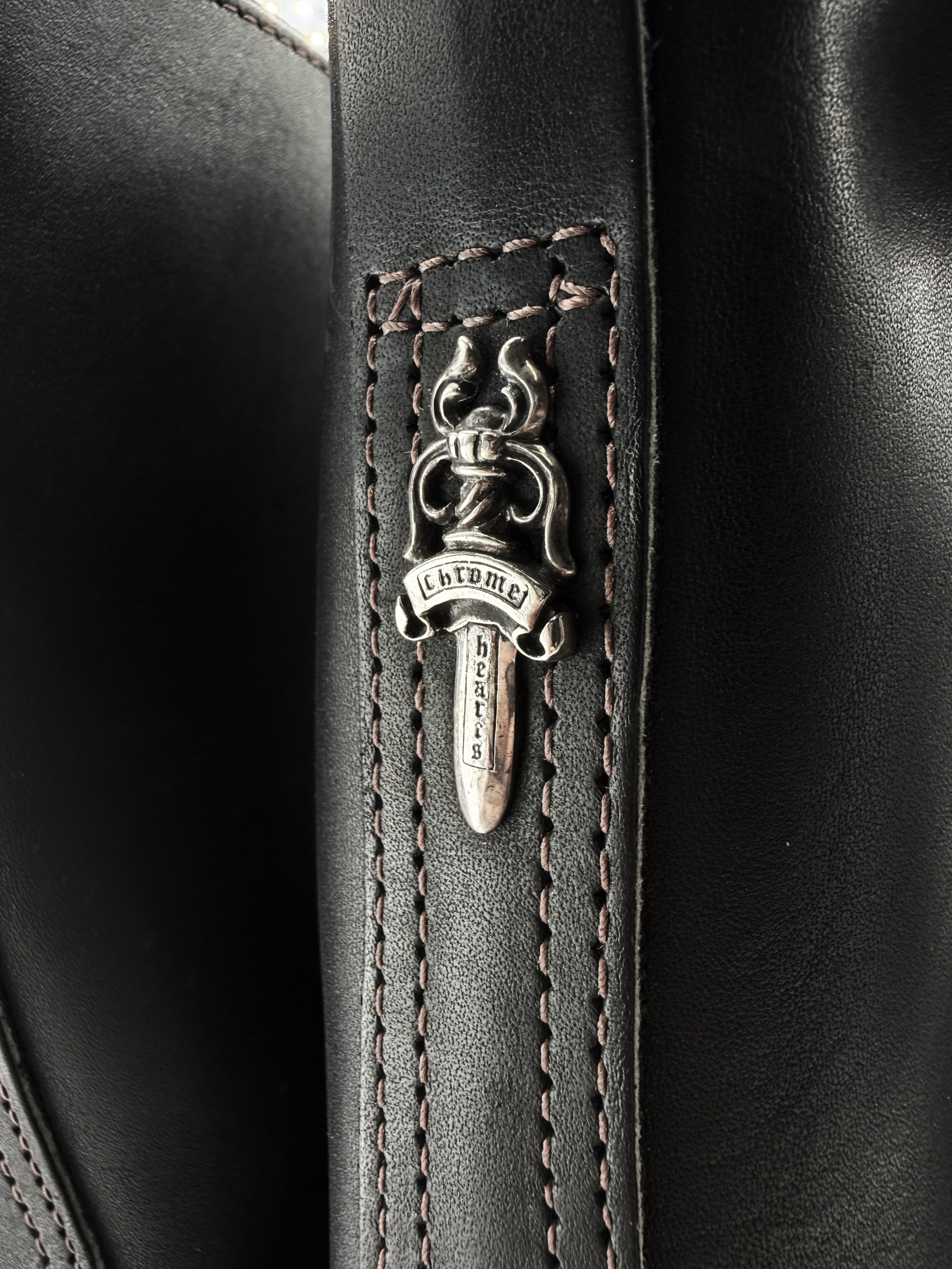 Chrome Hearts x Wesco Engineer Gunslinger Black Leather Boots