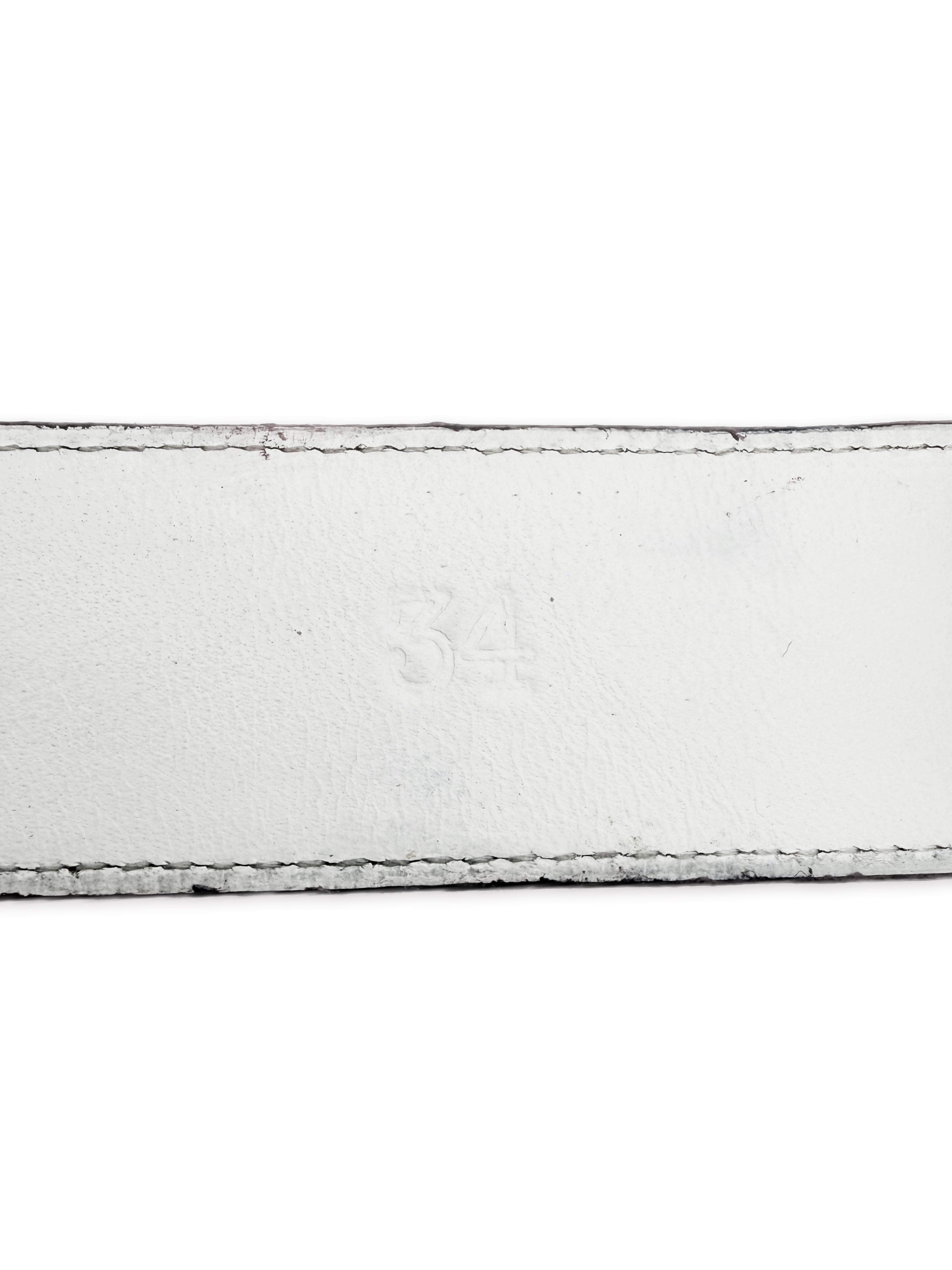 Chrome Hearts Baby Pink Rhodium Two Tone Leather Belt Strap
