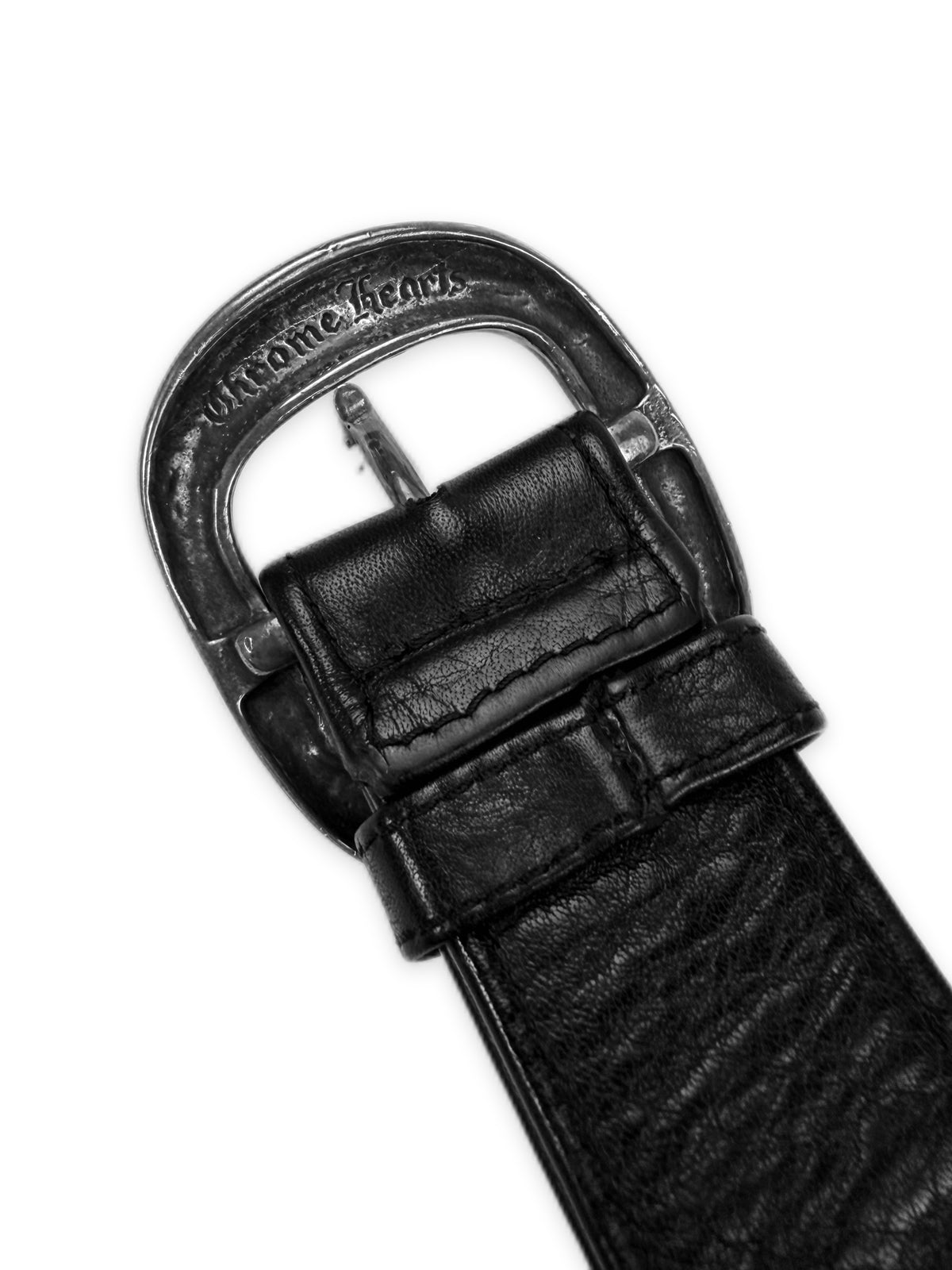 Chrome Hearts 1.5 in Gunslinger Black Leather Large Snat Pack Bag