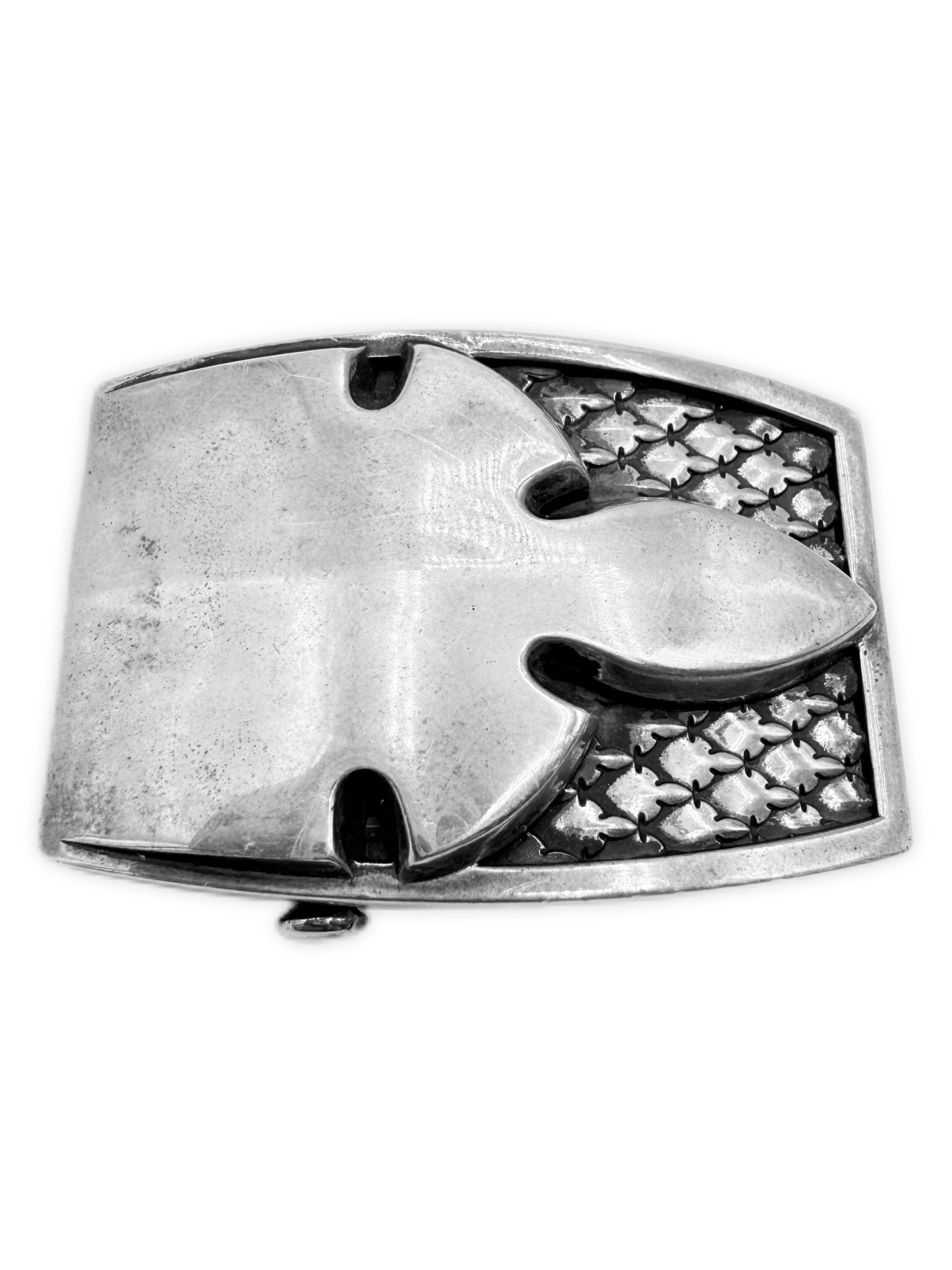 Chrome Hearts 1 in Fleur .925 Silver Belt Buckle