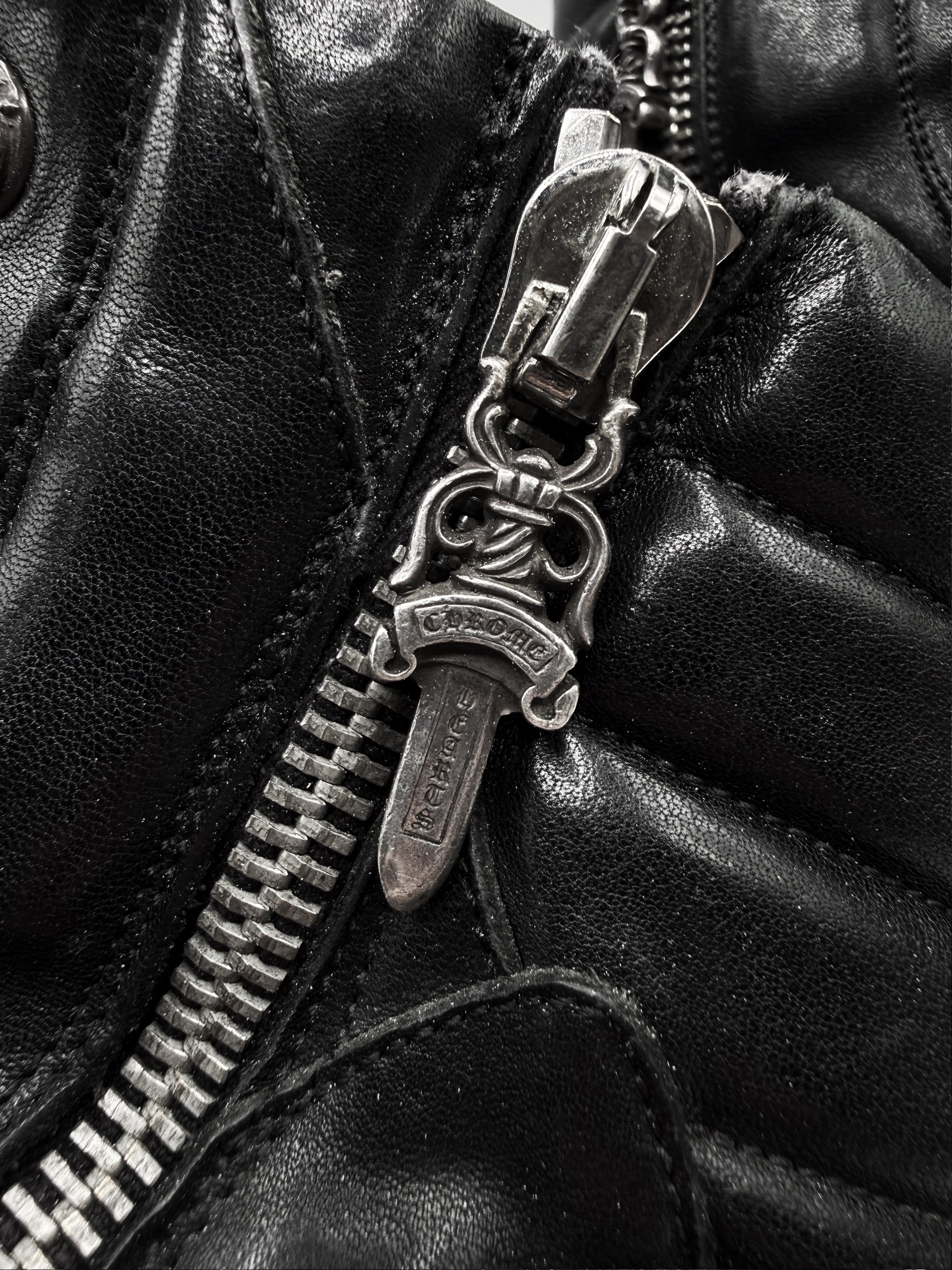 Chrome Hearts x Rick Owens Geobasket Cross Dagger Zip Sneakers