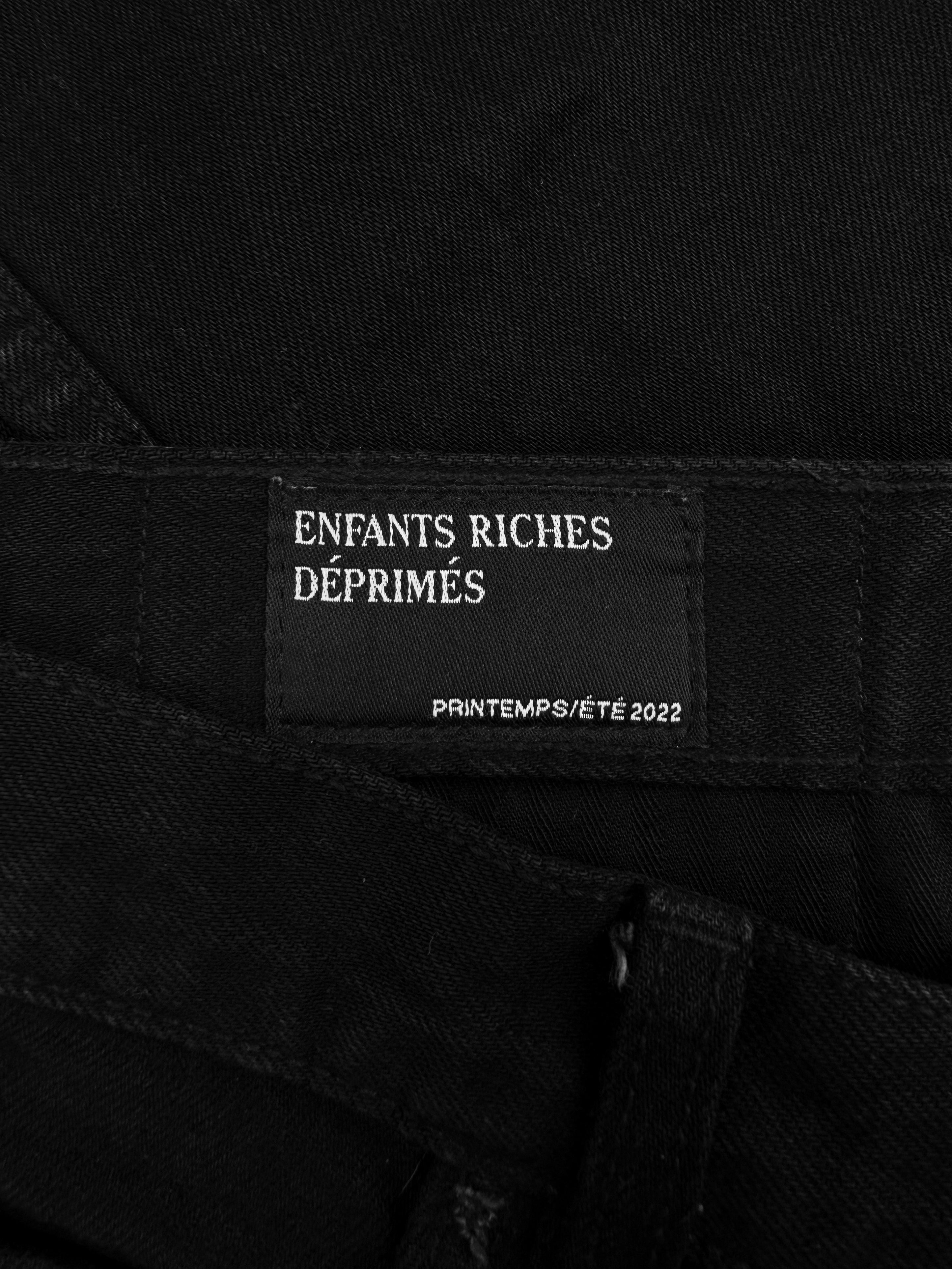 Enfants Riches Deprimes Double Knee Carpenter Black Denim Jeans