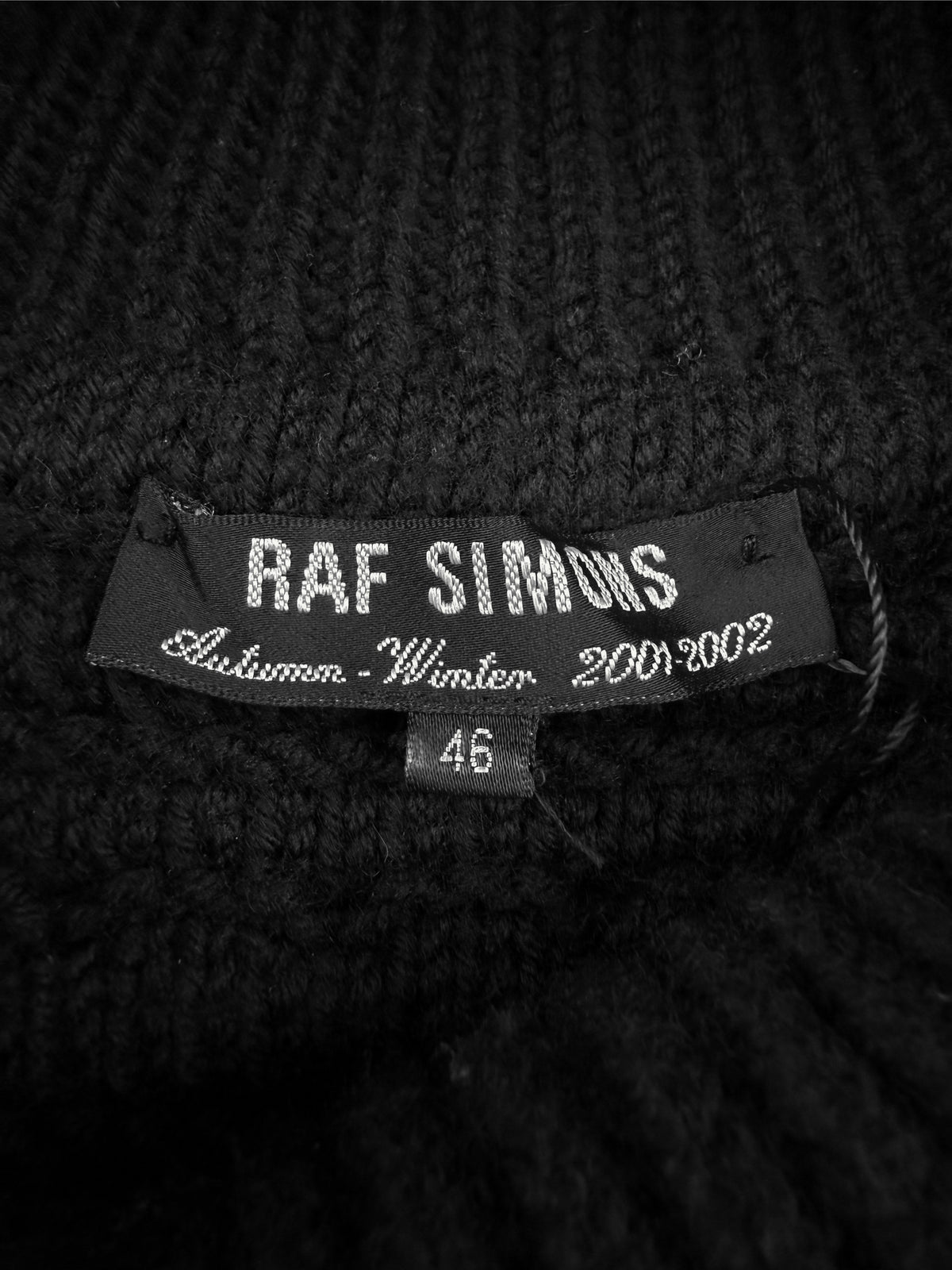 AW01 Raf Simons ‘Riot! Riot! Riot!’ Cable Knit ‘Turtleneck Sweater