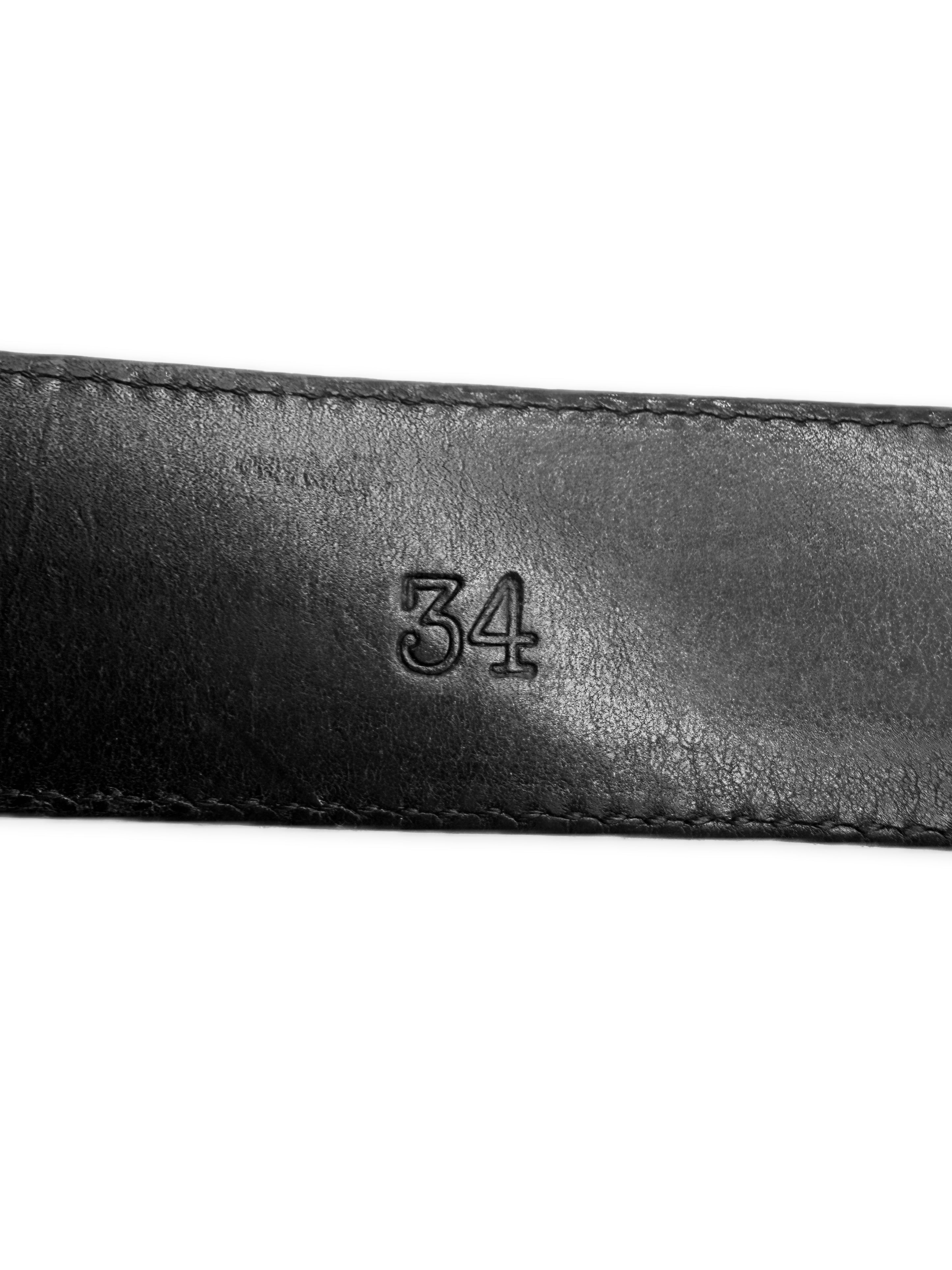 Chrome Hearts Western 3 Piece .925 Silver Black Leather Belt