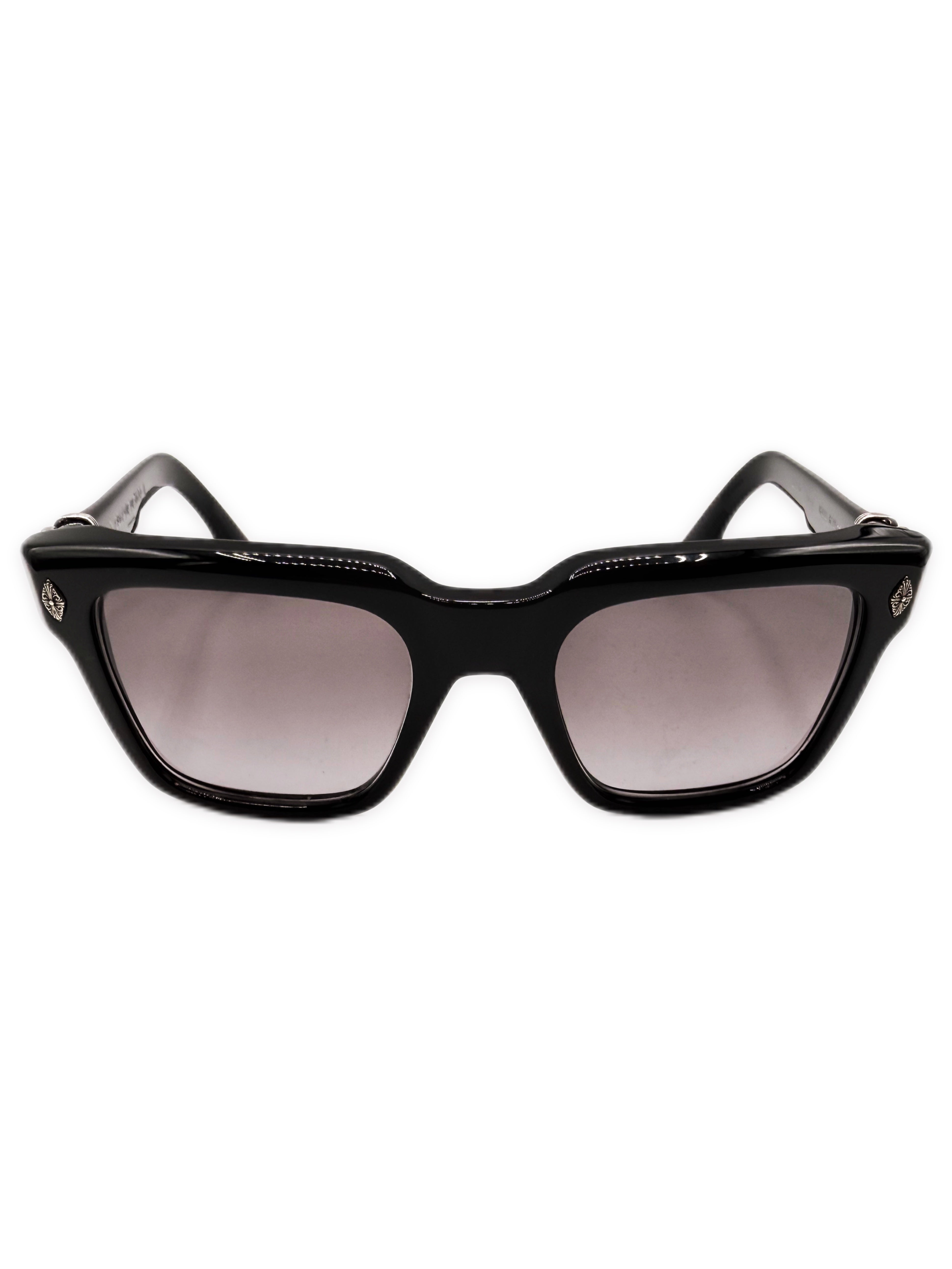 Chrome Hearts Halllamanass Oval .925 Silver Purple Tint Sunglasses