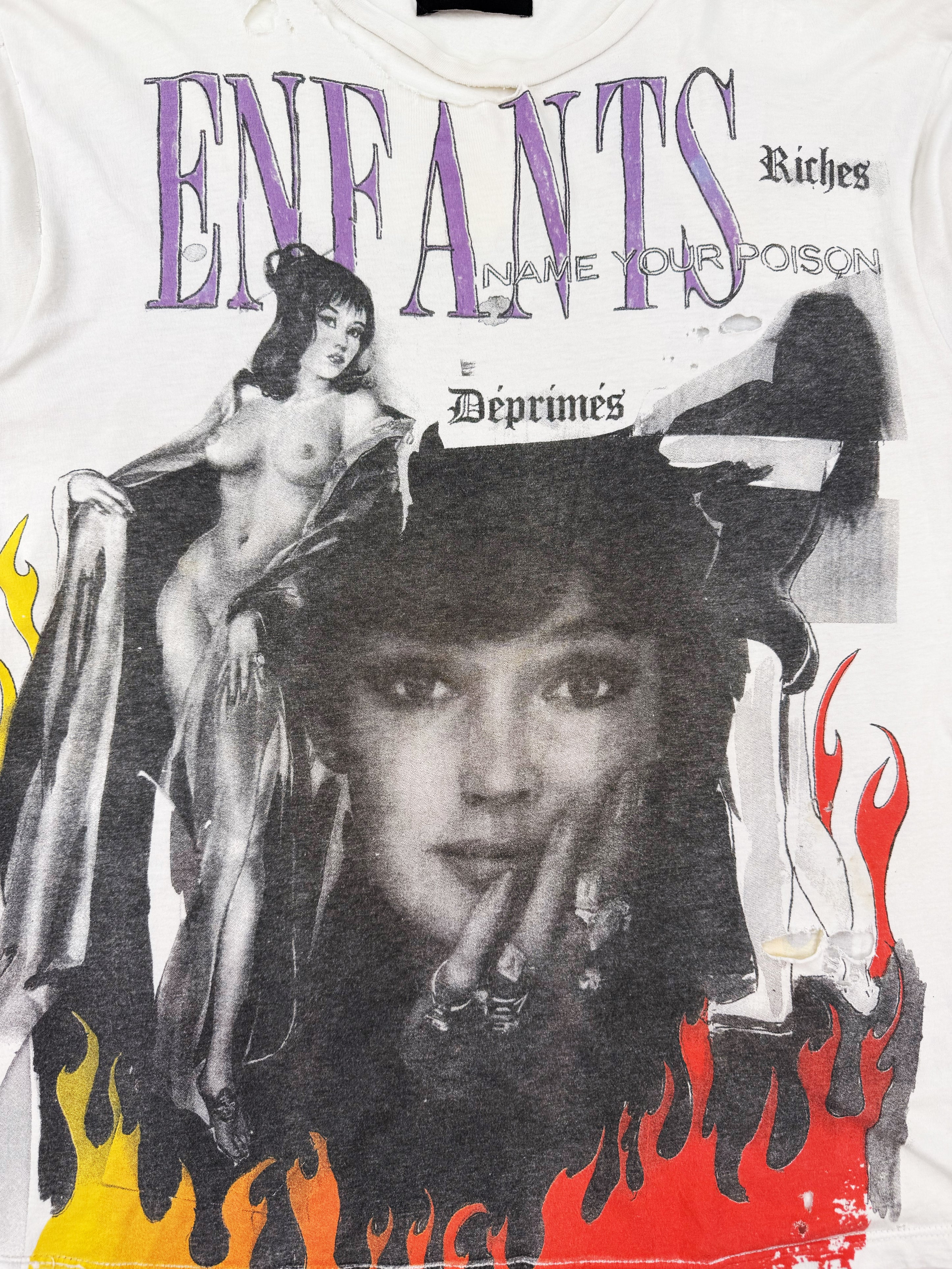Enfants Riches Deprimes ‘Name Your Poison’ White Graphic T-Shirt