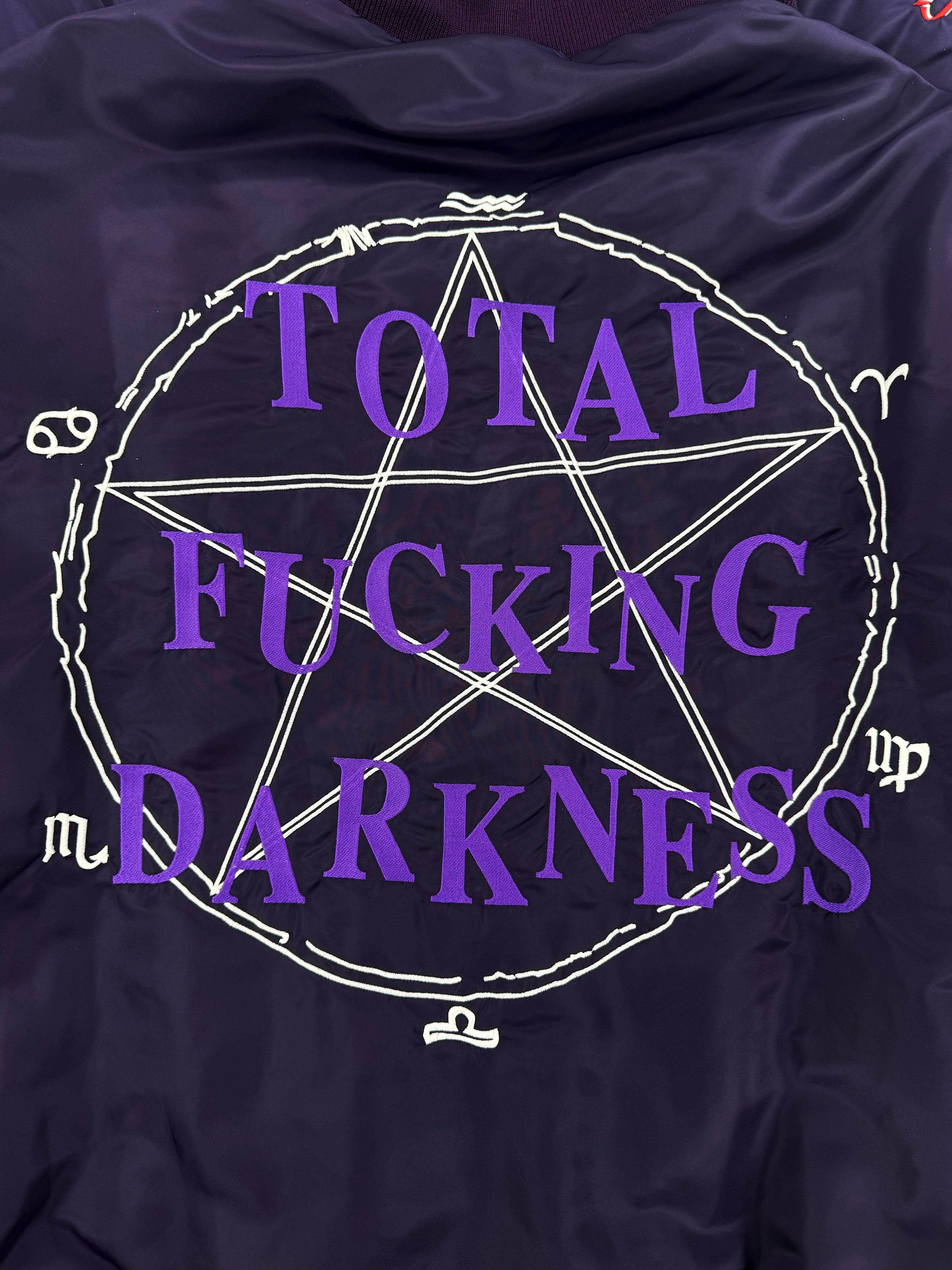 AW17 Vetements Homme Total Fucking Darkness Pentagram Bomber Jacket