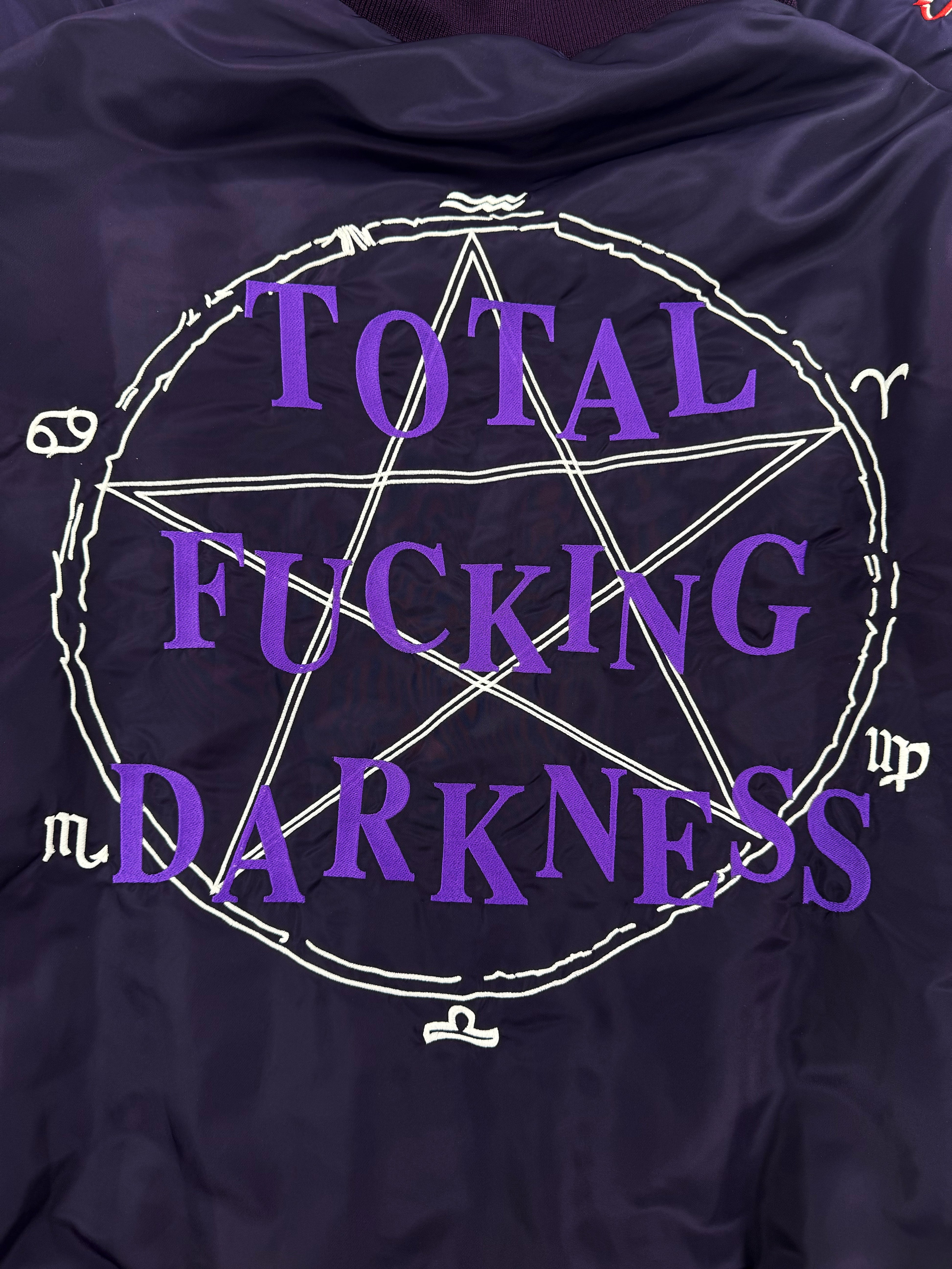 AW17 Vetements Homme Total Fucking Darkness Pentagram Bomber Jacket