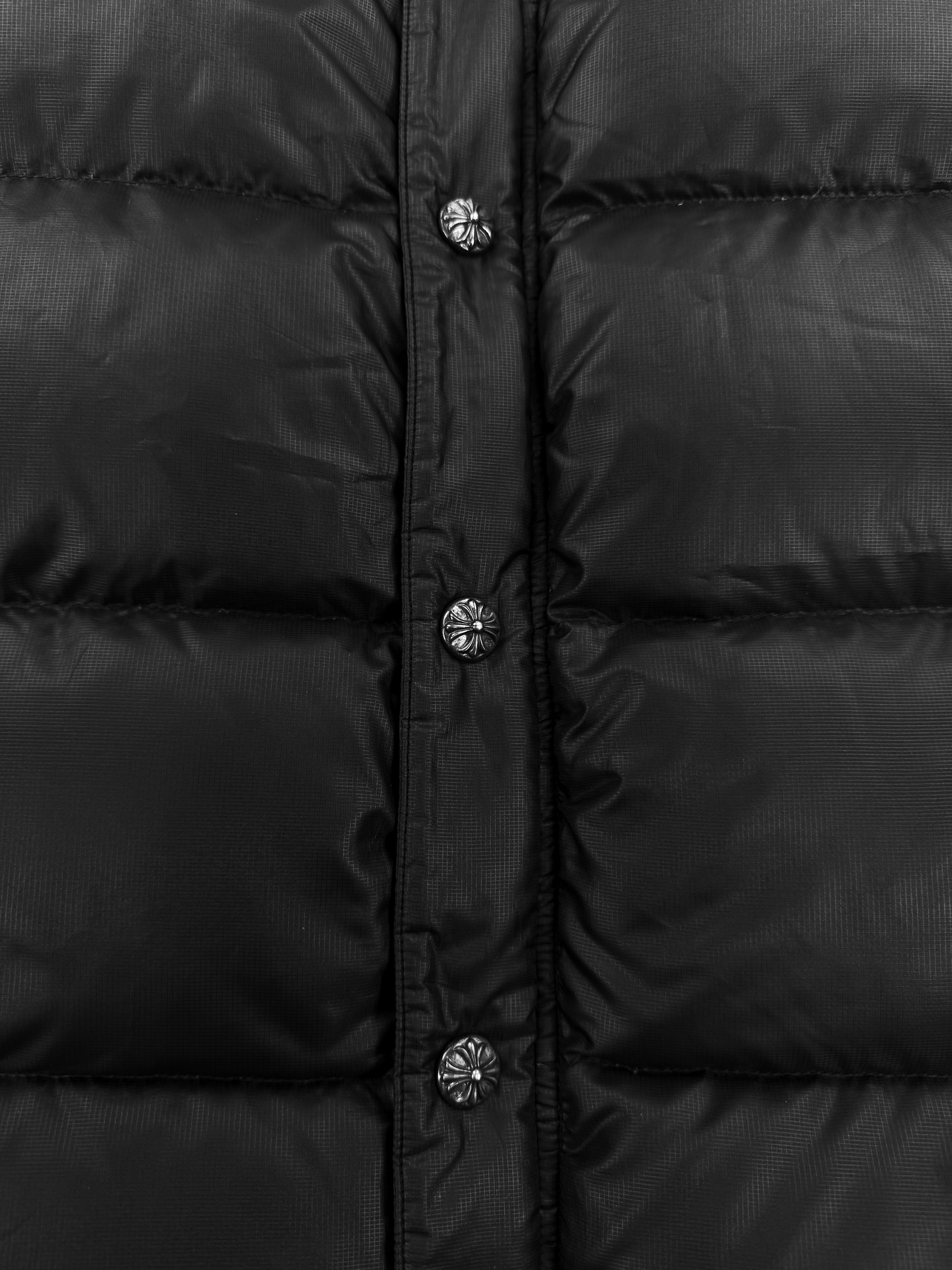 Chrome Hearts Dagger Zip Black Sleeveless Puffer Vest