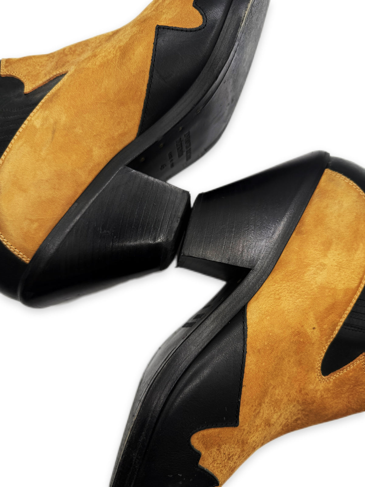 AW20 Enfants Riches Deprimes ‘Midnight’ Suede &amp; Black Leather Cuban Boots