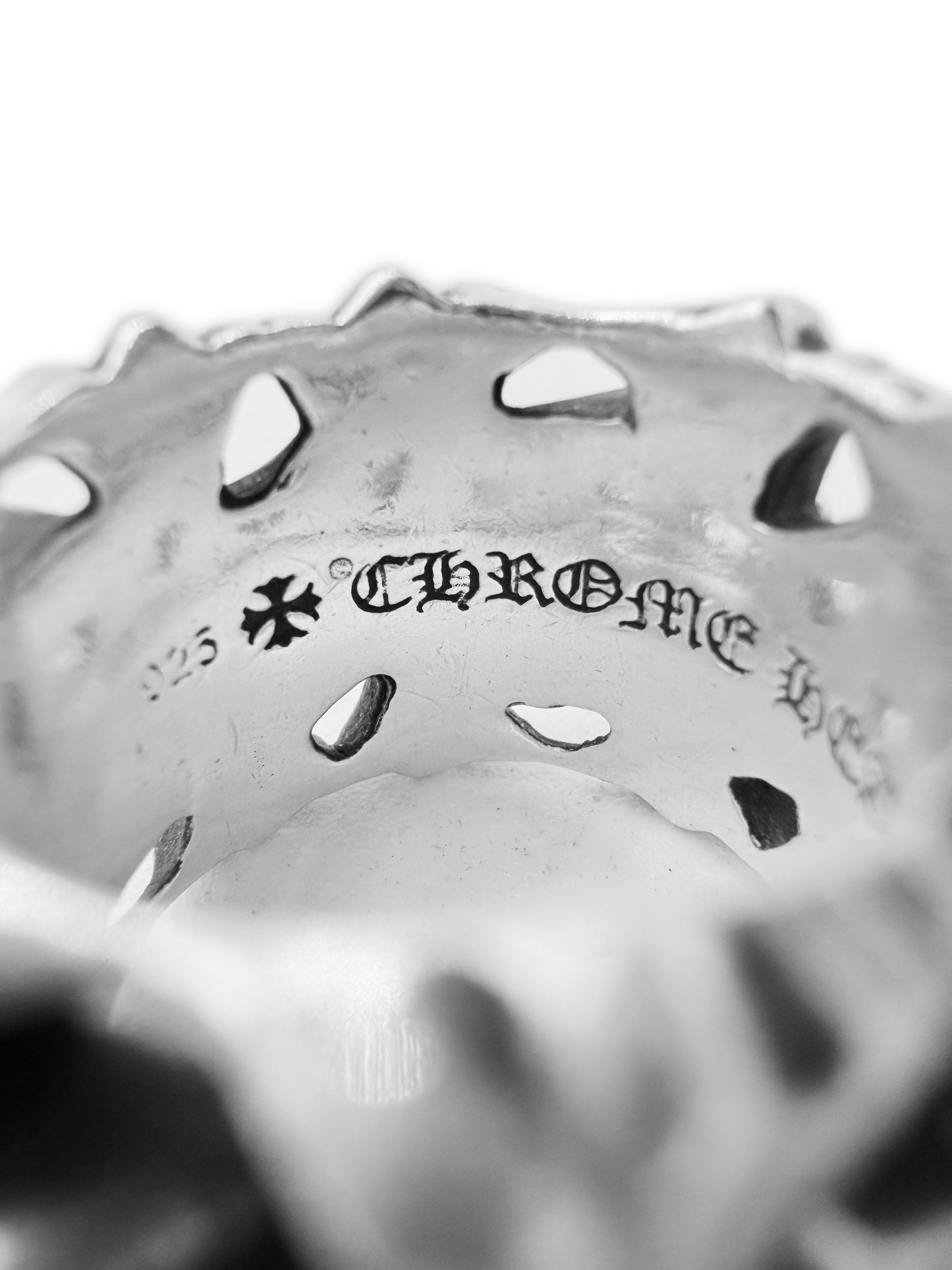 Chrome Hearts Square Cemetery Cross .925 Silver Ring