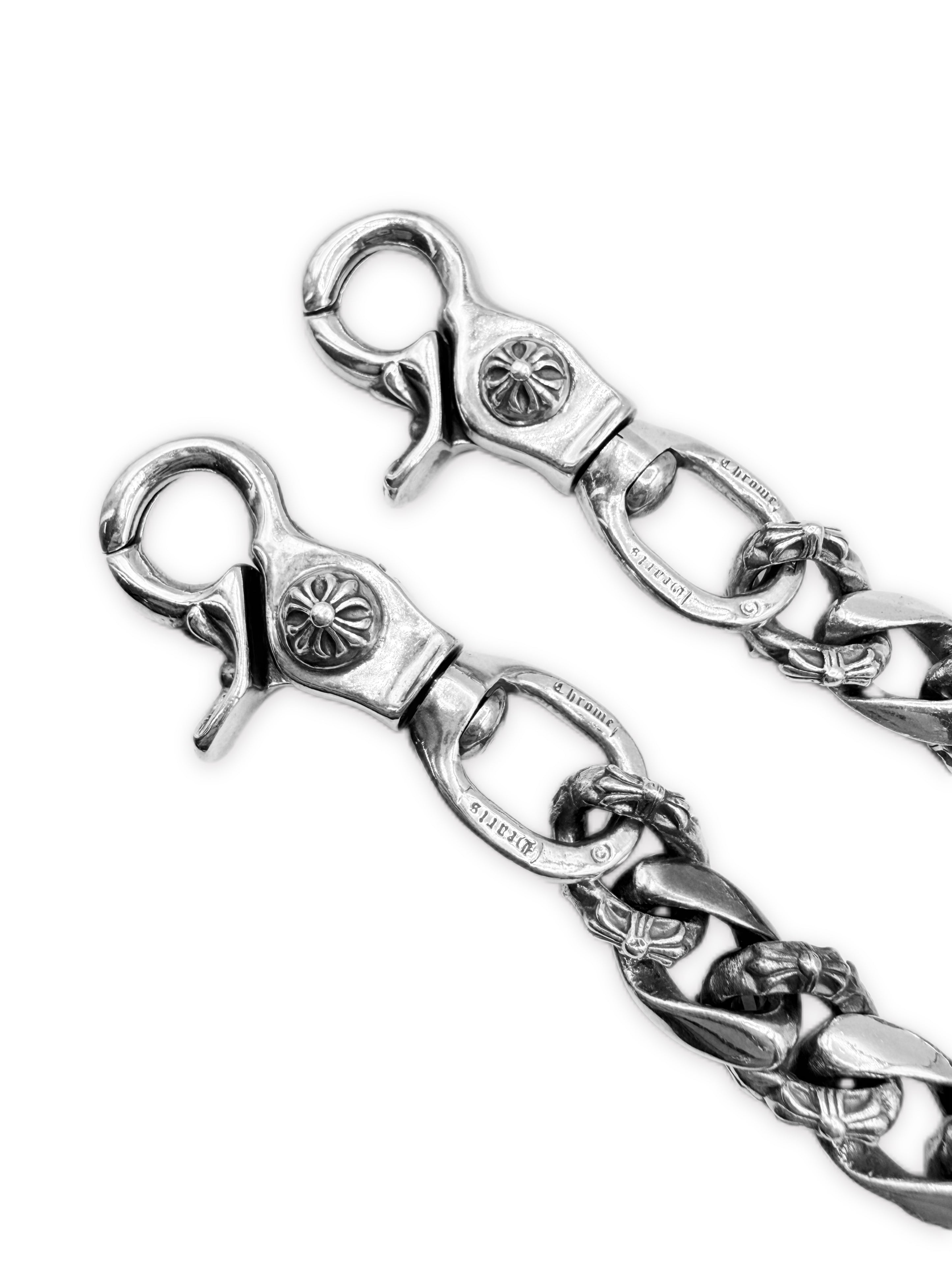 Chrome Hearts Semi Fancy Cuban Link 22 in Double Lobster Clasp Wallet Chain