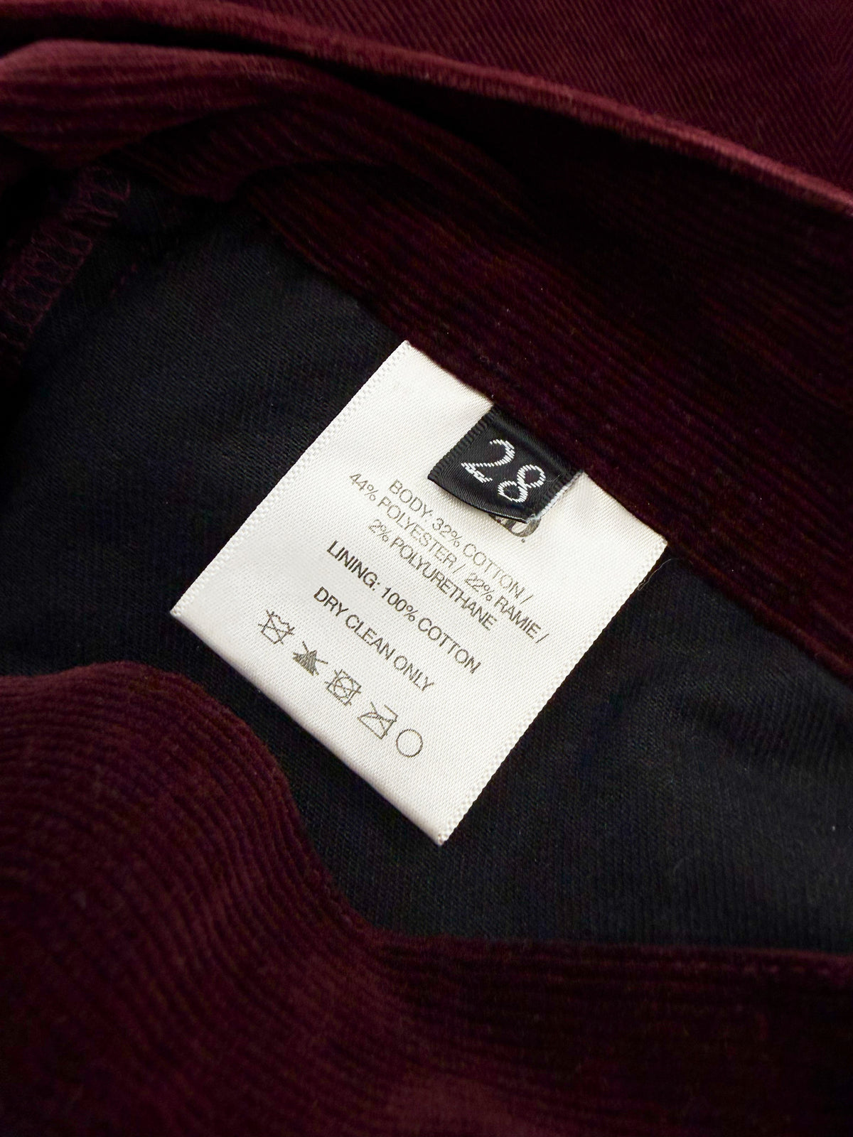AW22 Enfants Riches Deprimes ‘Poeise’ Embroidered Dark Red Corduroy Pants