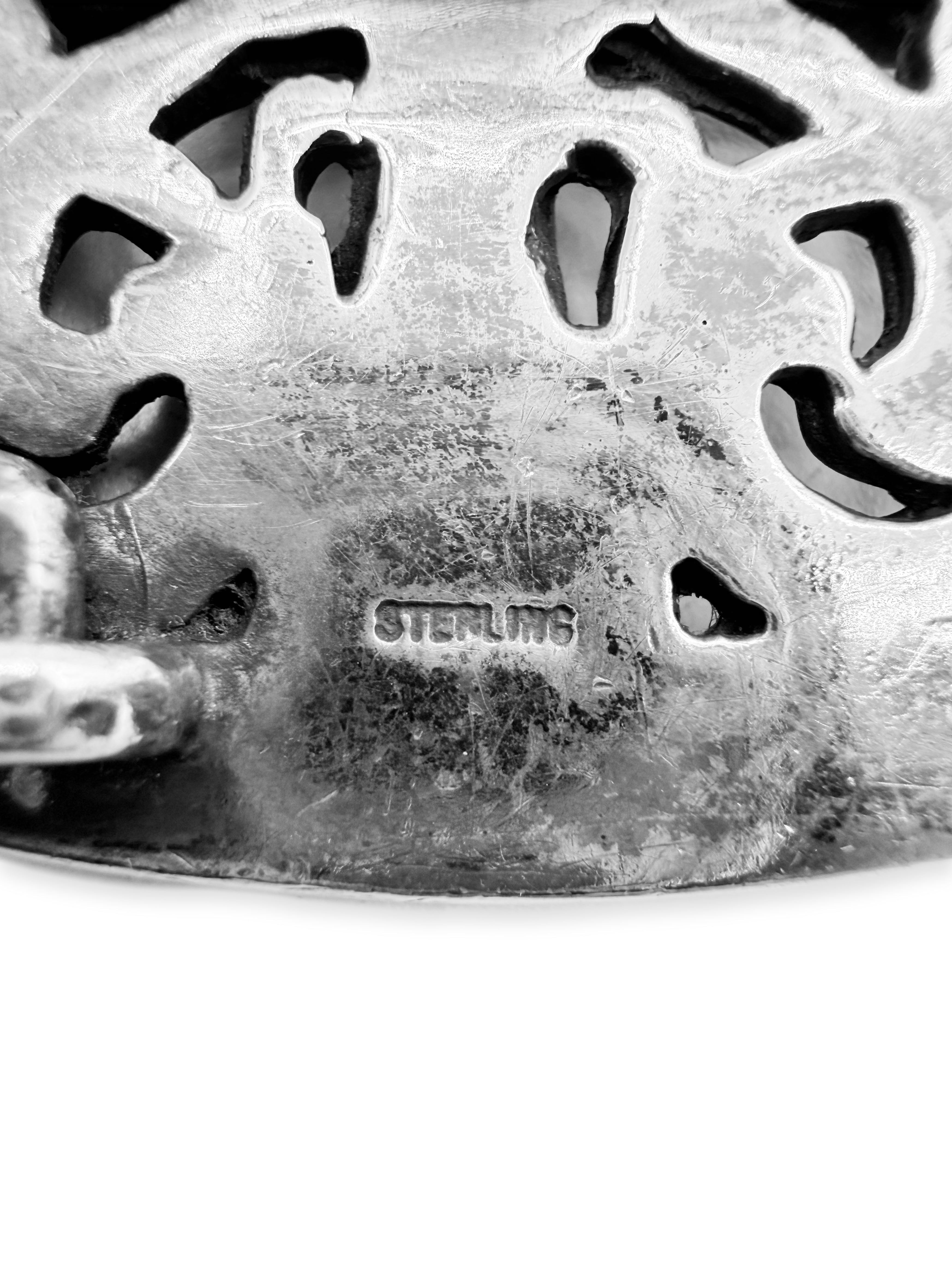 Chrome Hearts 1.5 in Oval .925 Silver OG Mould Belt Buckle
