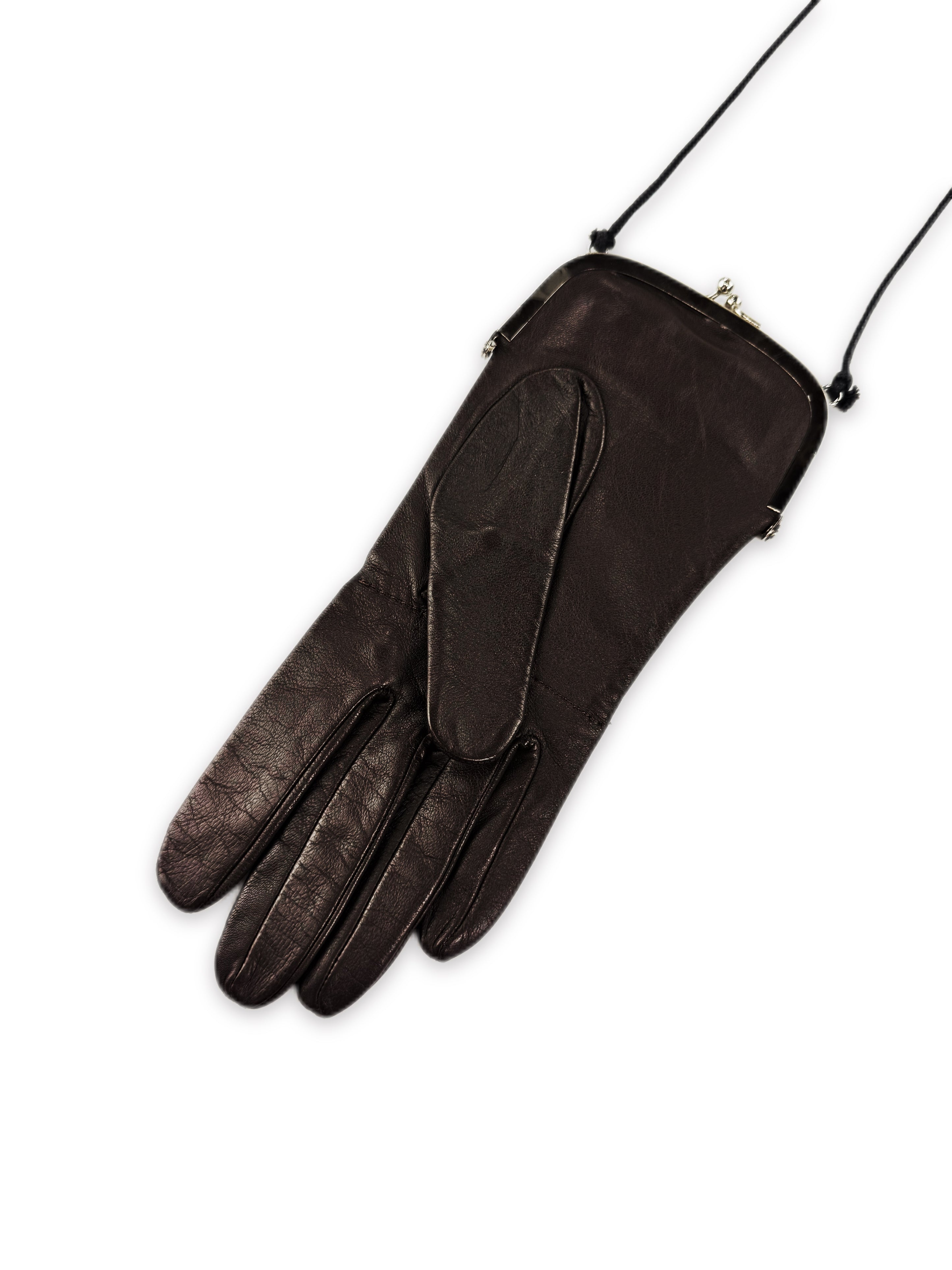 AW98 Maison Margiela Artisanal 0 Brown Leather Glove Handbag