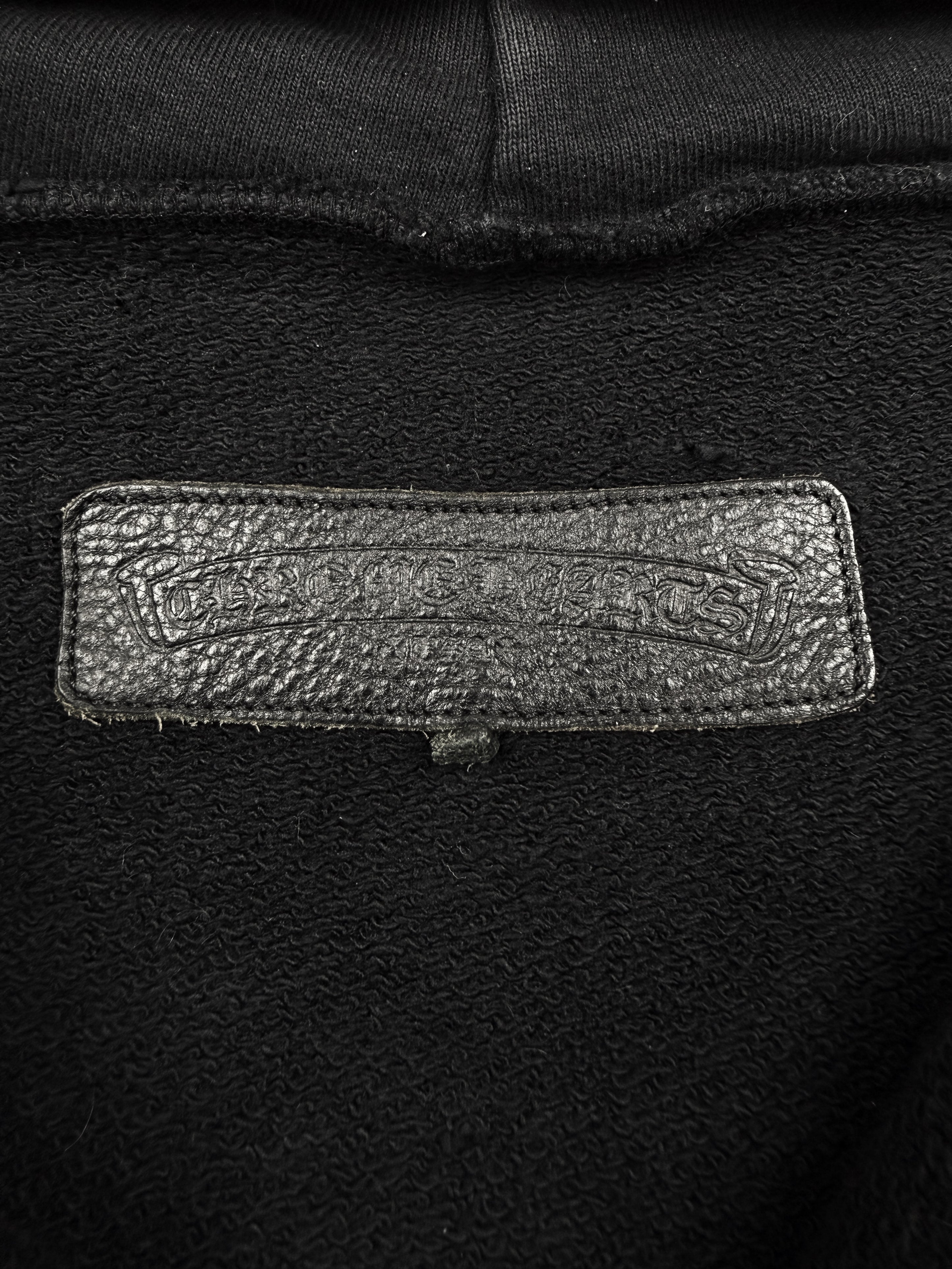 Chrome Hearts Horse Shoe Leather Plus Patch Zip Oversized Hoodie