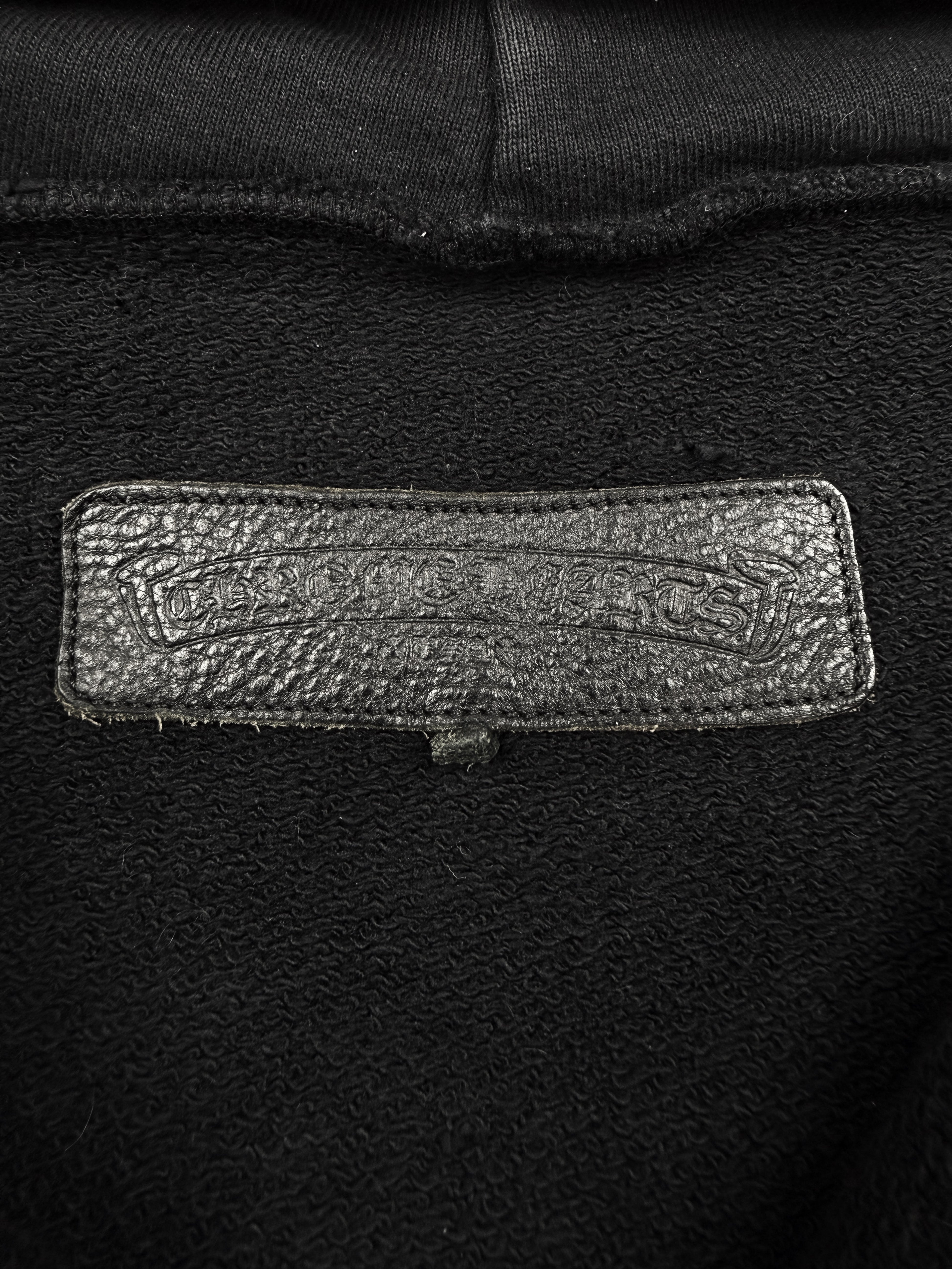 Chrome Hearts Horse Shoe Leather Plus Patch Zip Oversized Hoodie