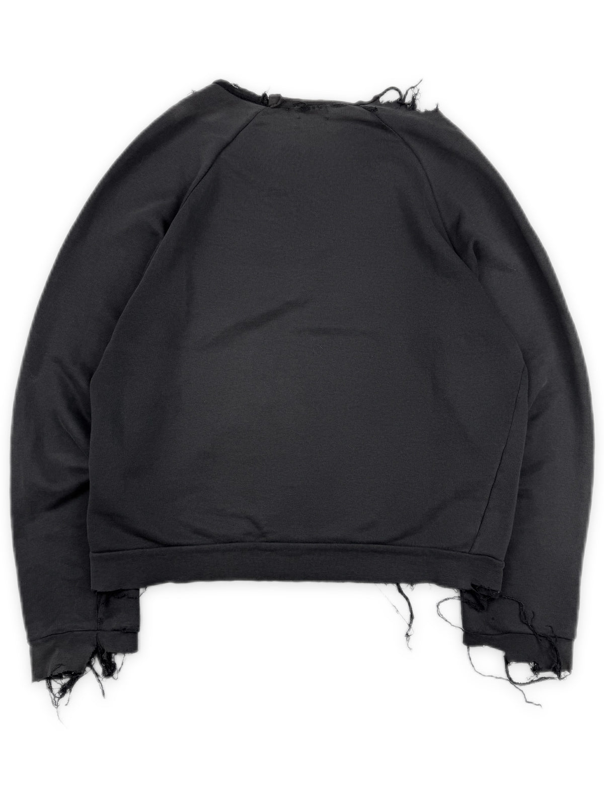 90s Helmut Lang Sun Faded Distressed Black Crewneck