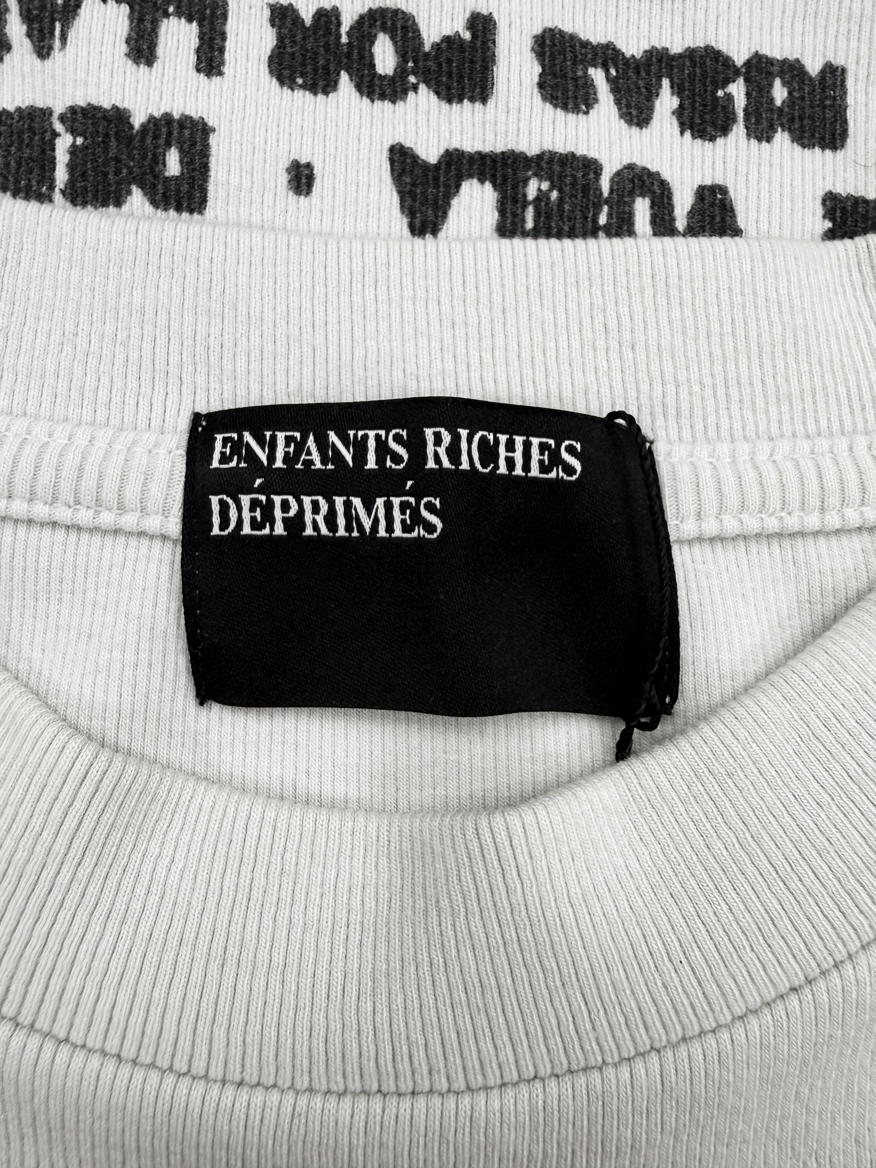 Enfants Riches Deprimes ‘El Pico’ White Ribbed Long Sleeve Shirt