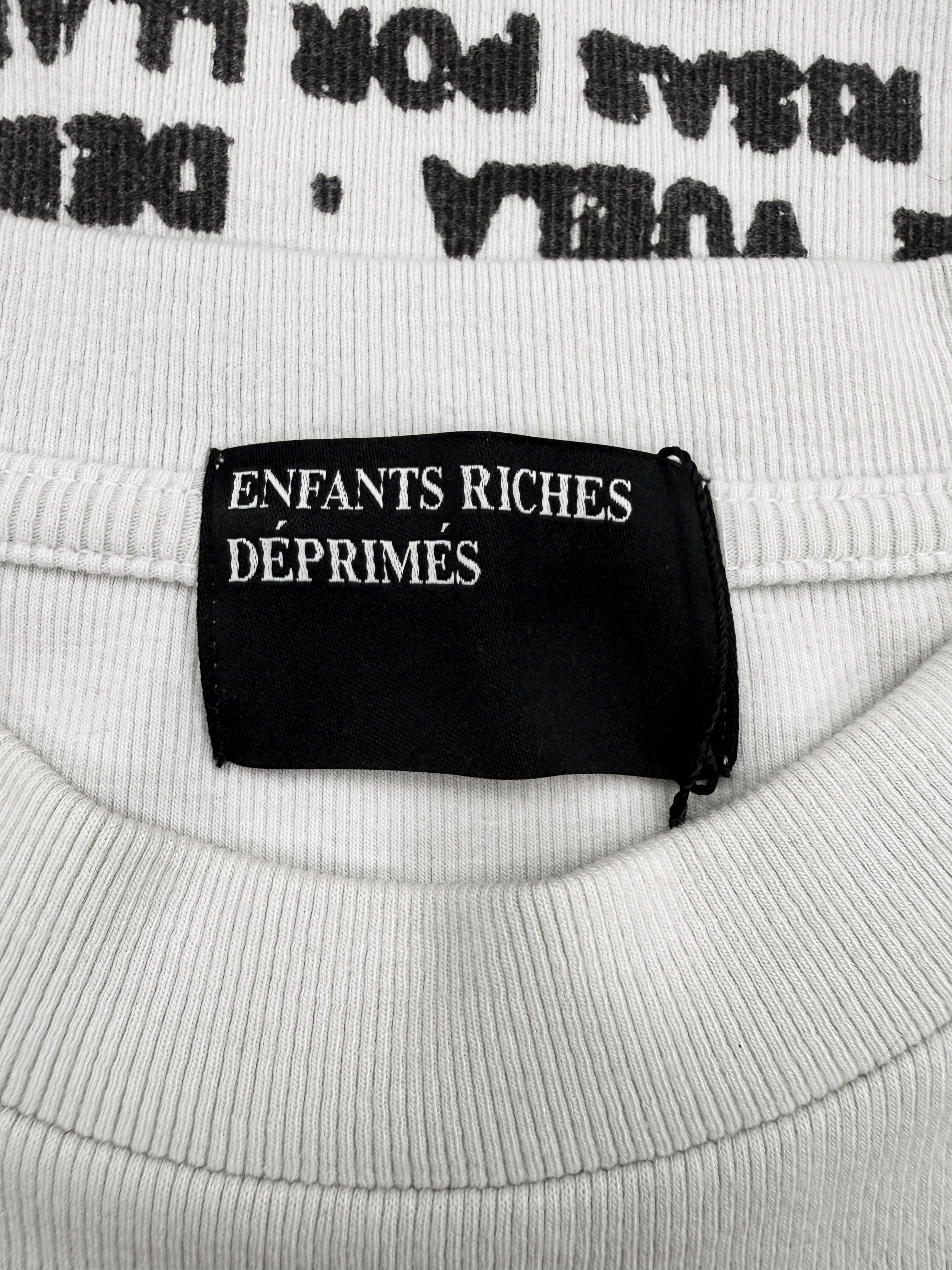 Enfants Riches Deprimes ‘El Pico’ White Ribbed Long Sleeve Shirt