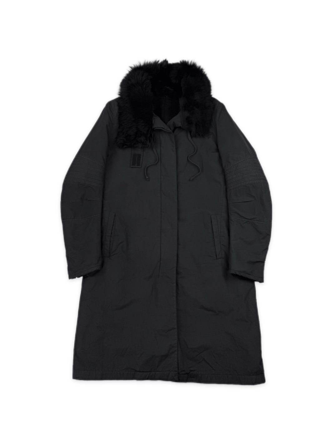 AW99 Helmut Lang Alpaca Fur Lined Nylon Ballistic Astro Parka