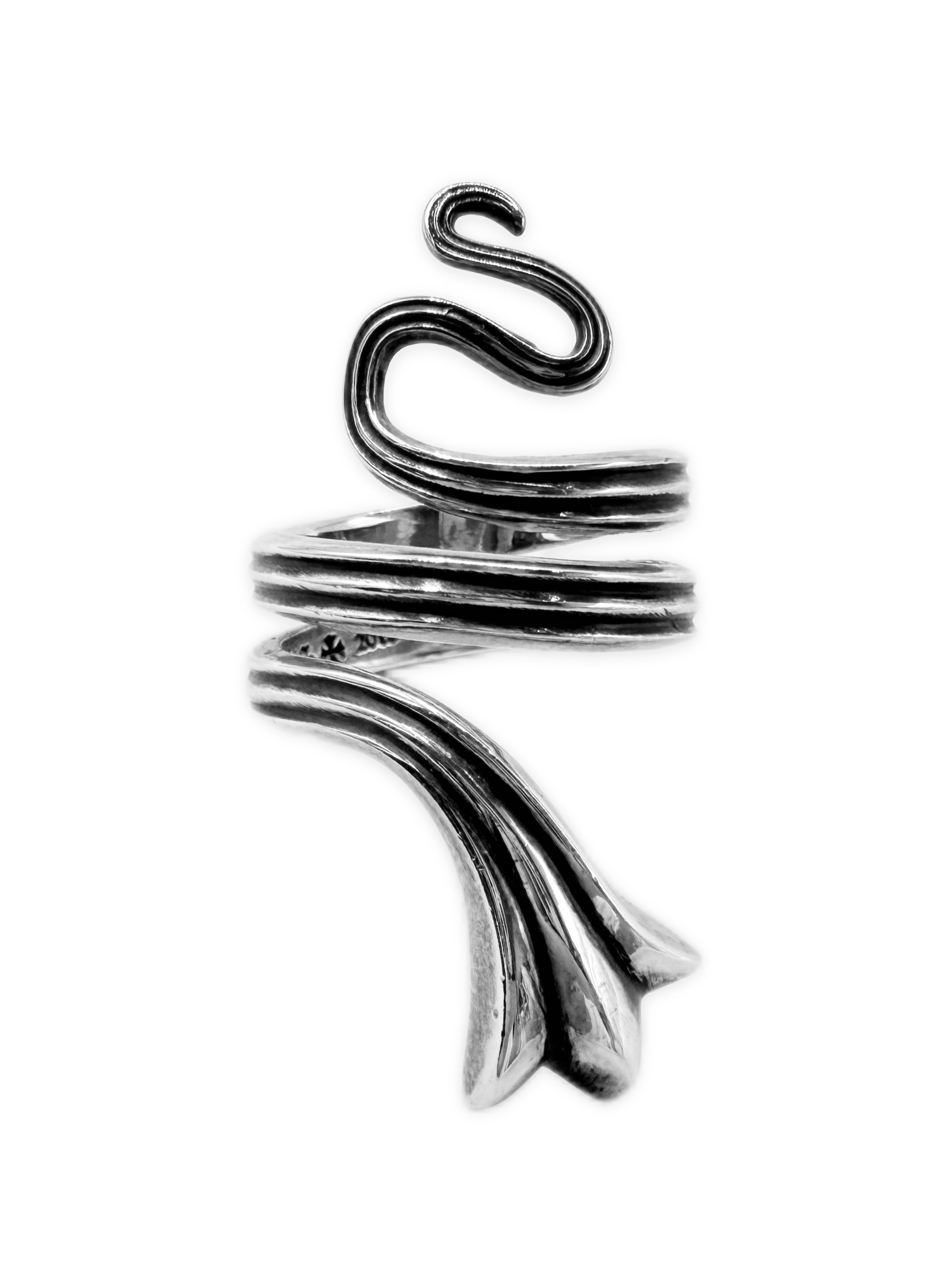Chrome Hearts Snake Wrap Spiral .925 Silver Ring