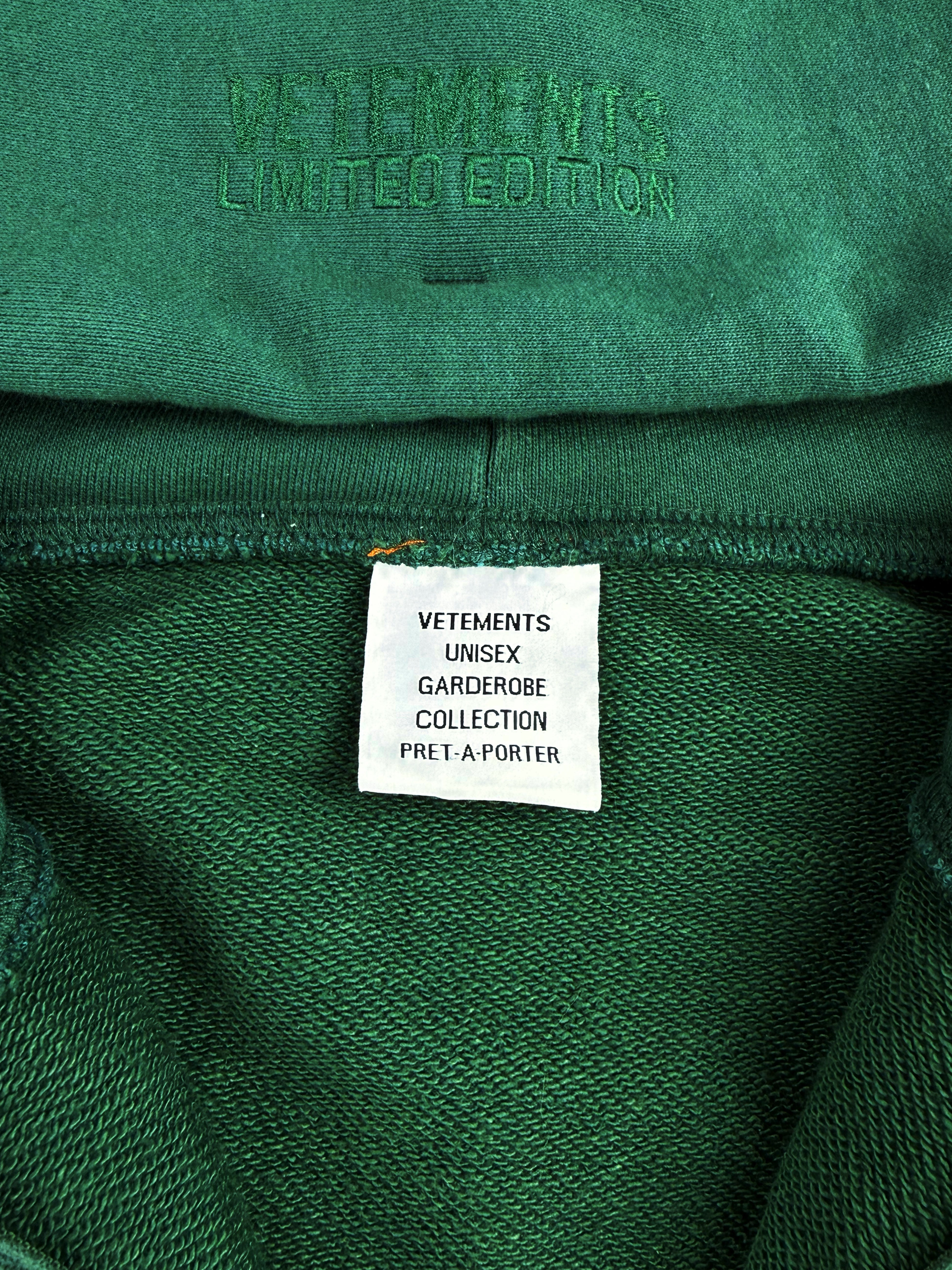 SS16 Vetements ‘Polizei’ Zip Up Green Sogan Hoodie