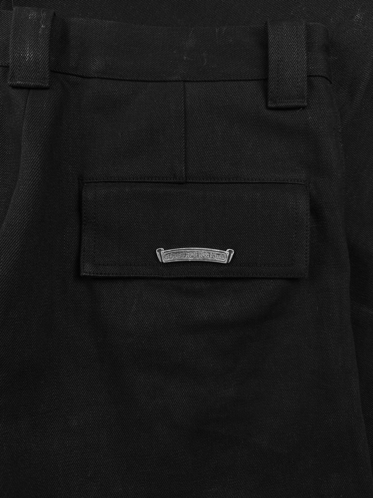 Chrome Hearts Street Sweeper Wide Leg Baggy Black Denim Jeans