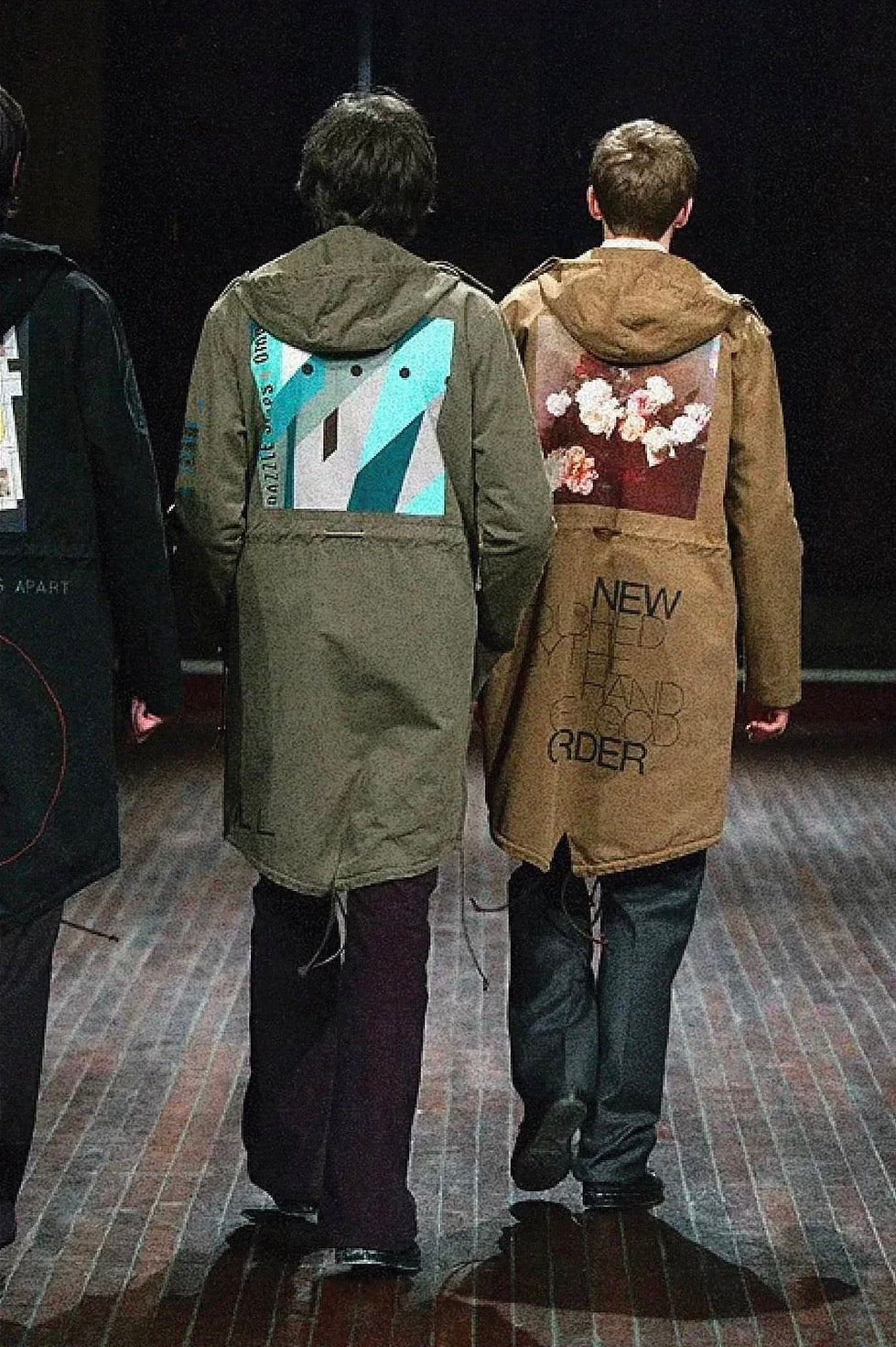 AW03 Raf Simons PCL Closer Beige Shearling Lined Parka Jacket