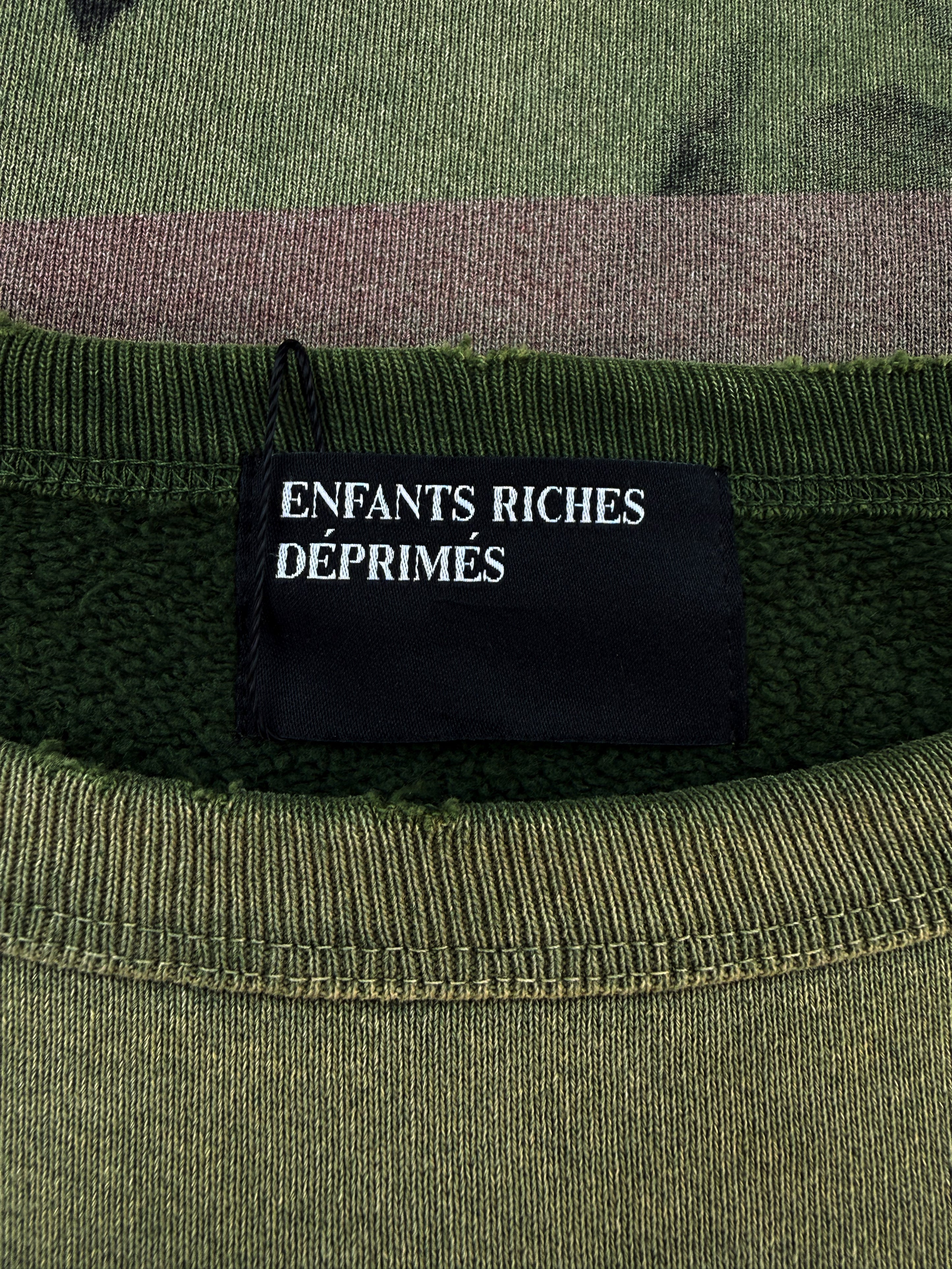 Enfants Riches Deprimes ‘My Death’ Green Raglan Crewneck