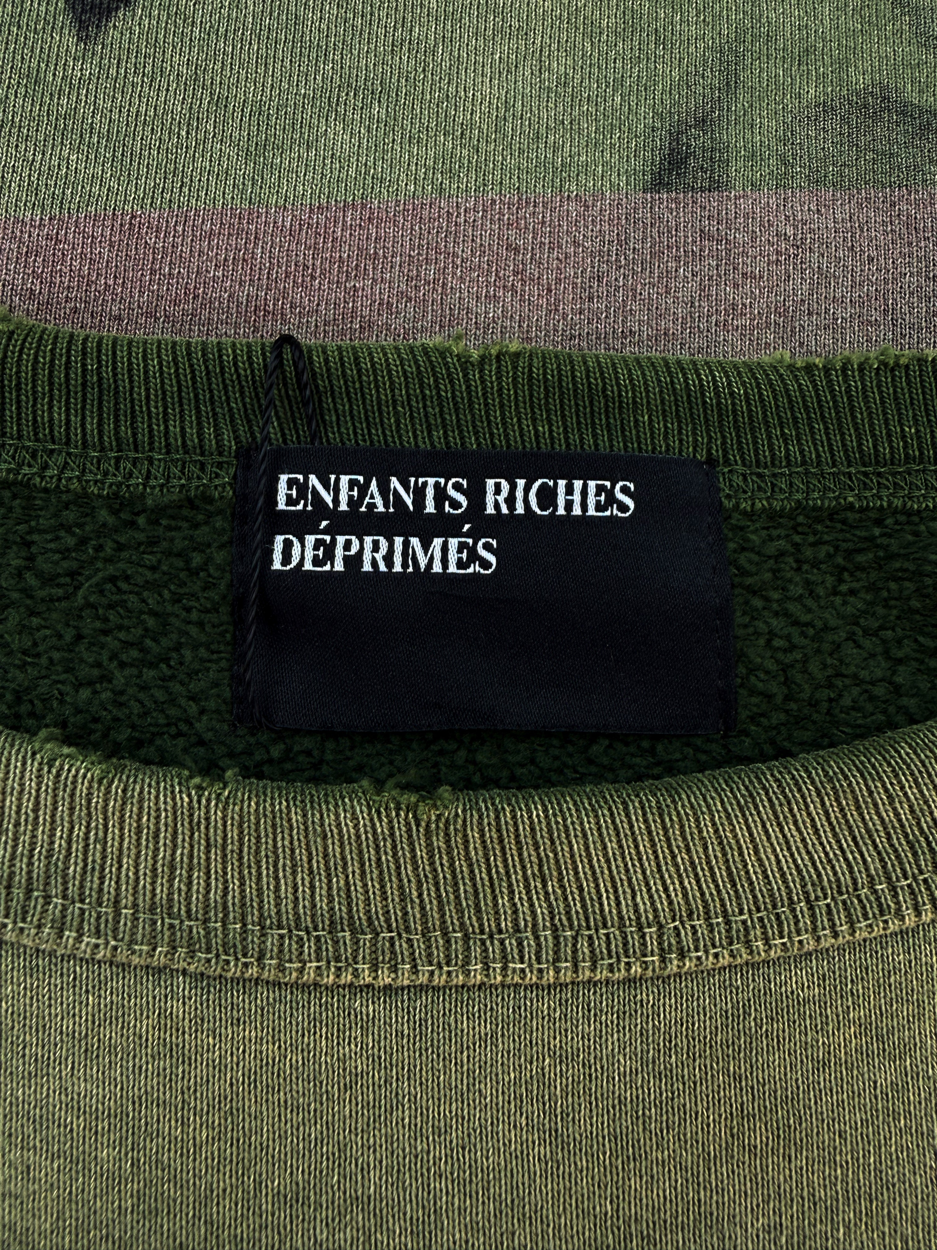 Enfants Riches Deprimes ‘My Death’ Green Raglan Crewneck