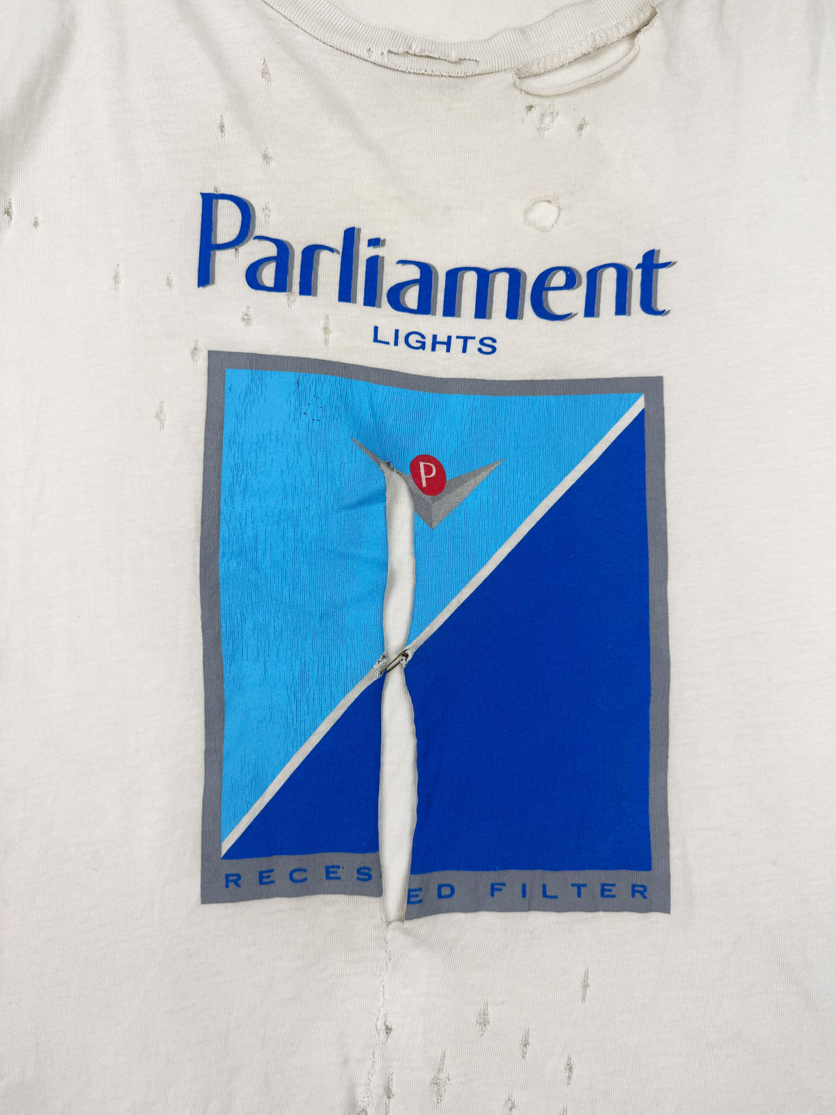 2012 Enfants Riches Deprimes ‘Parliament Light’ White Distressed T-Shirt