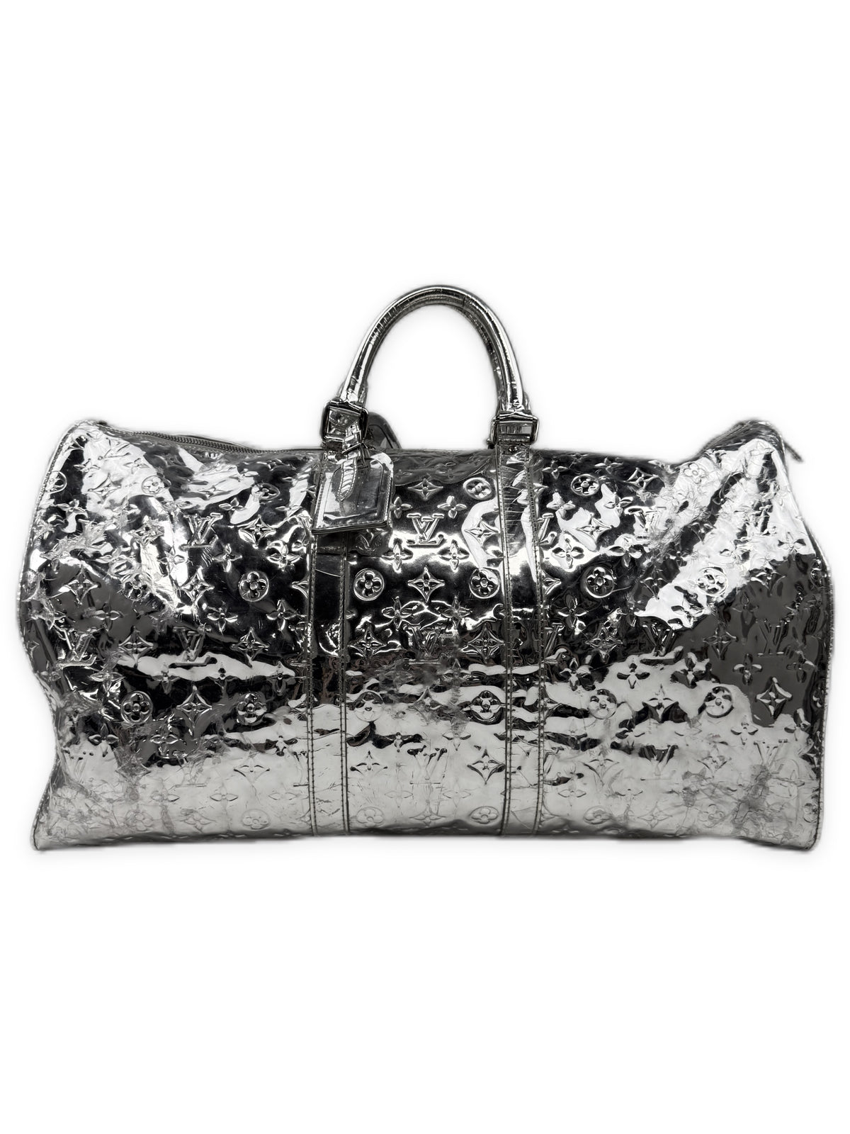 Louis Vuitton by Virgil Abloh ‘Keepall 55’ Silver Coated Duffle Bag