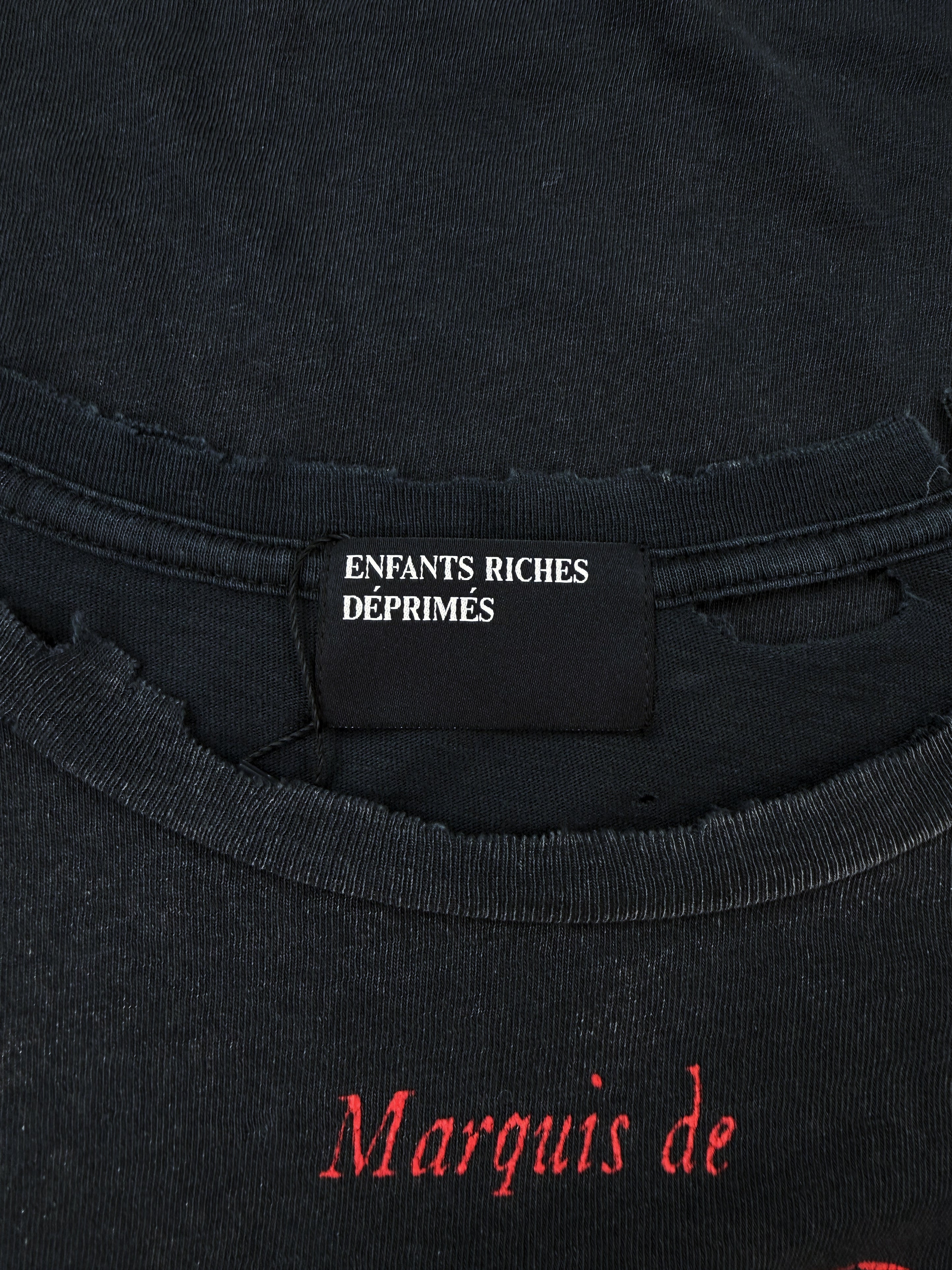 Enfants Riches Deprimes ‘Sade’ Distressed Graphic T-Shirt
