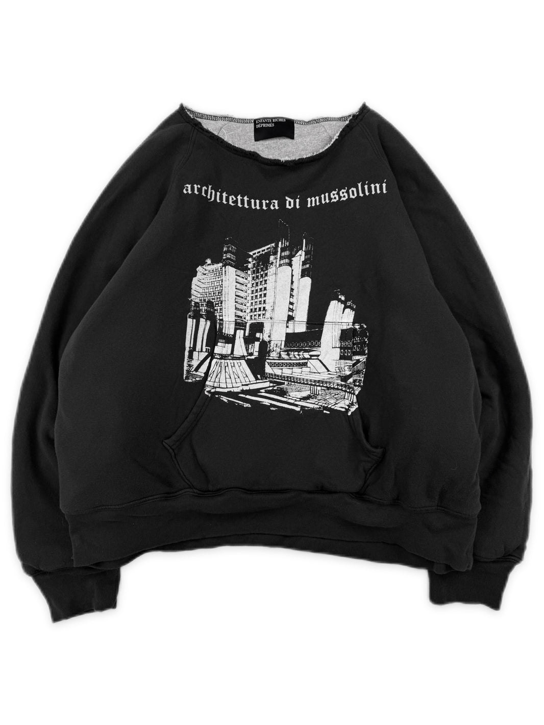 Enfants Riches Deprimes Mussolini Layered Graphic Crewneck