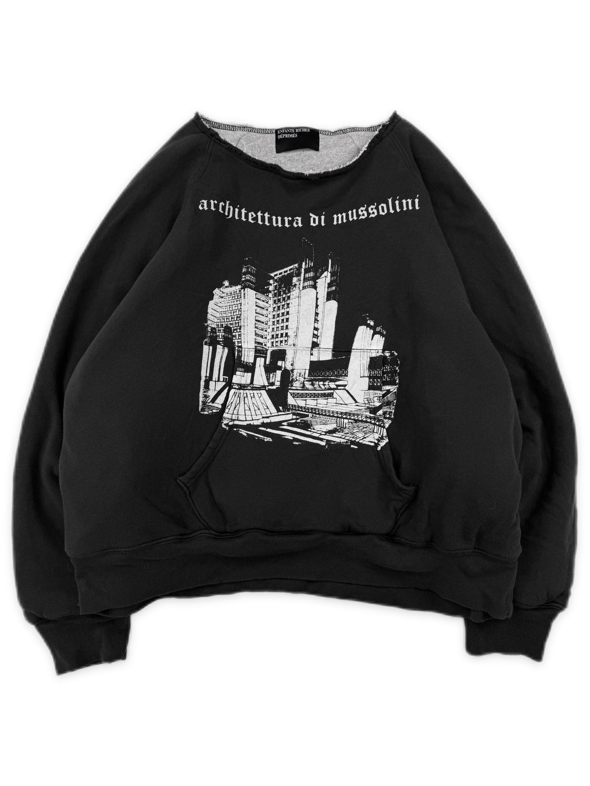 Enfants Riches Deprimes Mussolini Layered Graphic Crewneck